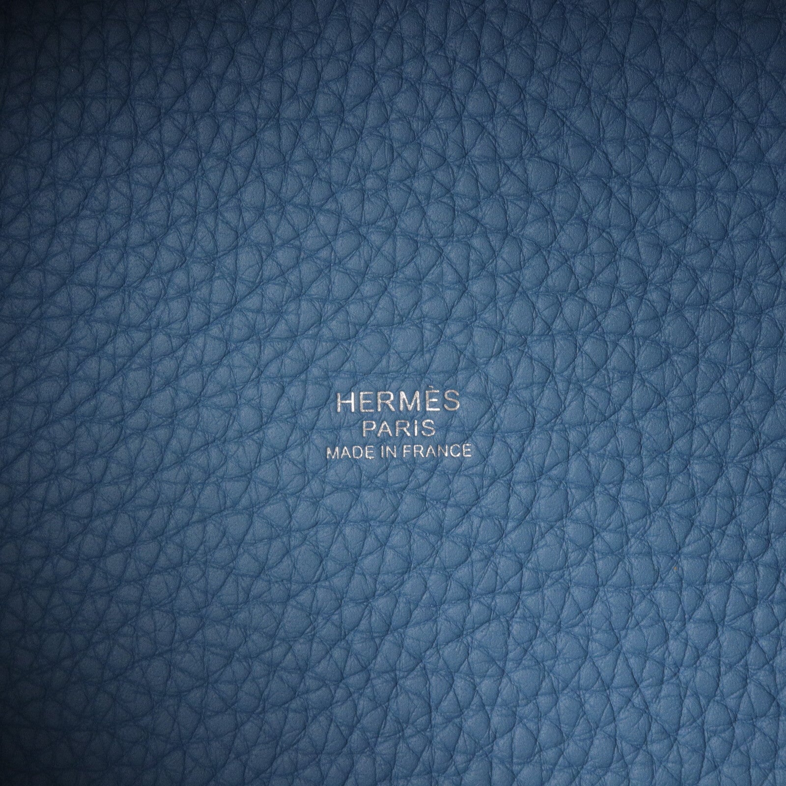 HERMES Clemence皮革Picotin PM手挽袋Bleu Jean