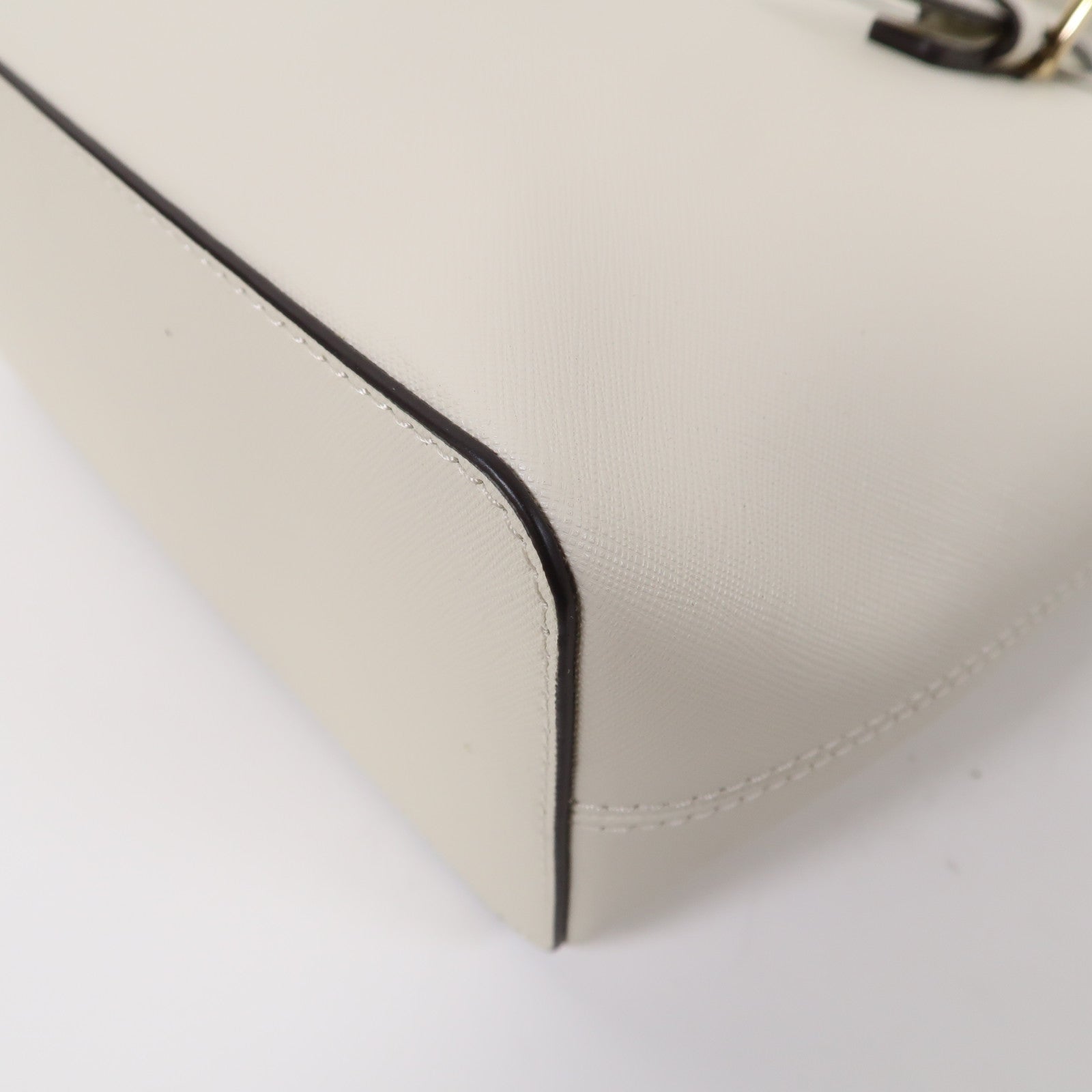 Michael Kors 牛皮皮革Hand Bag金扣手挽肩背兩用袋白色