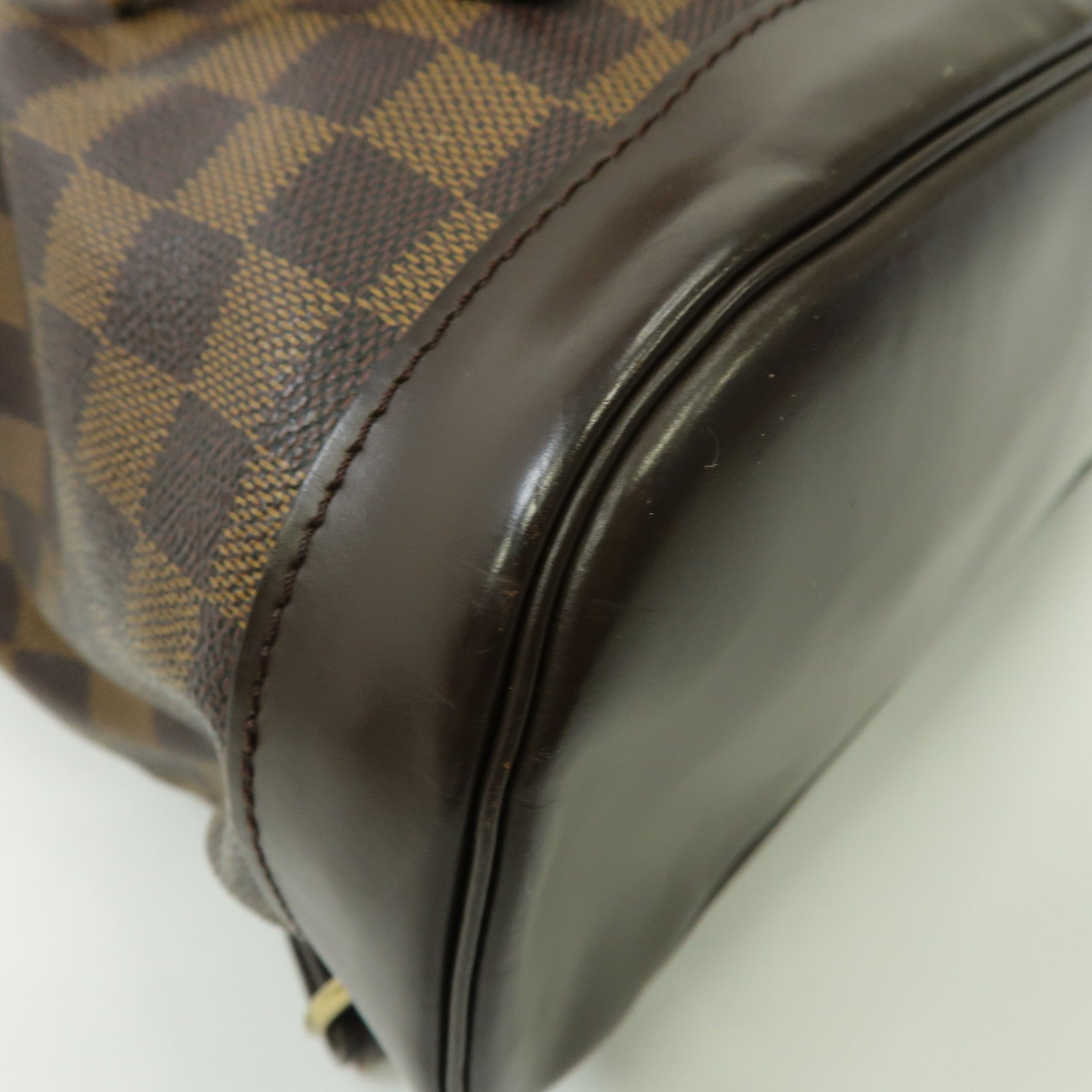 LOUIS VUITTON Damier Montsouris MM金扣背包啡色