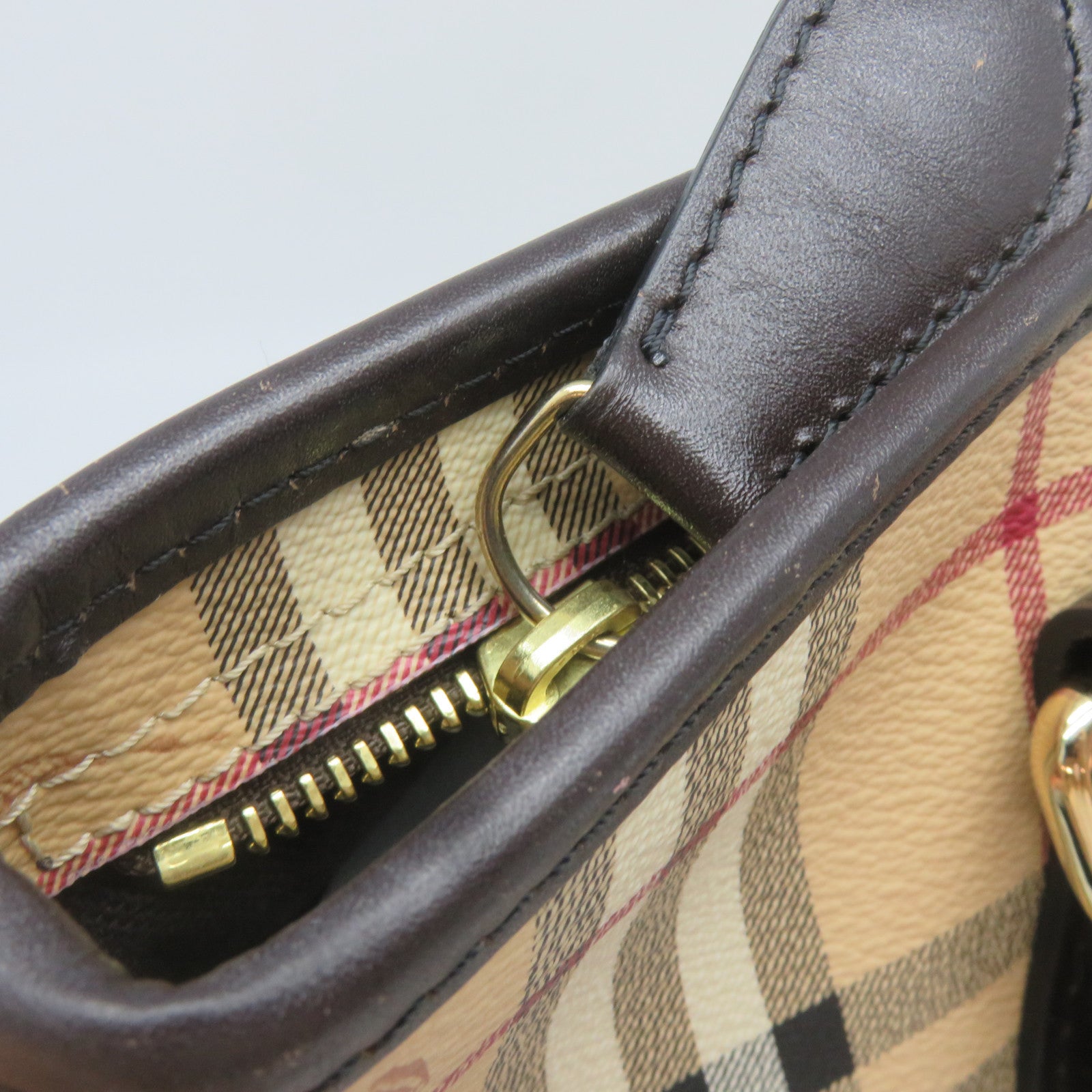 BURBERRY 【激減優惠】塗層帆布Tote Bag金扣肩背袋啡色