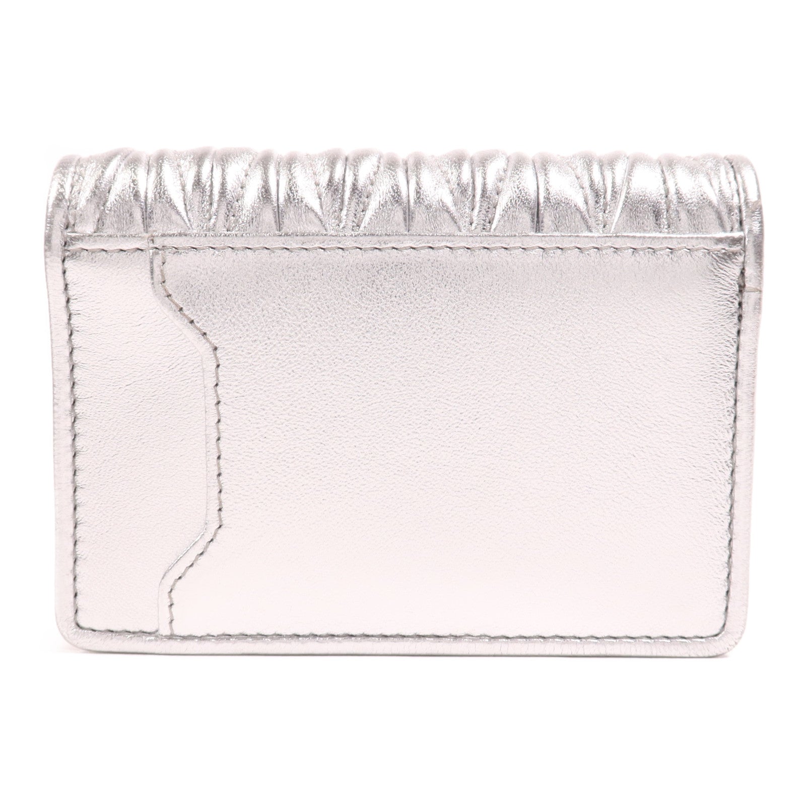 Miu Miu 牛皮皮革Card Case銀扣卡片套