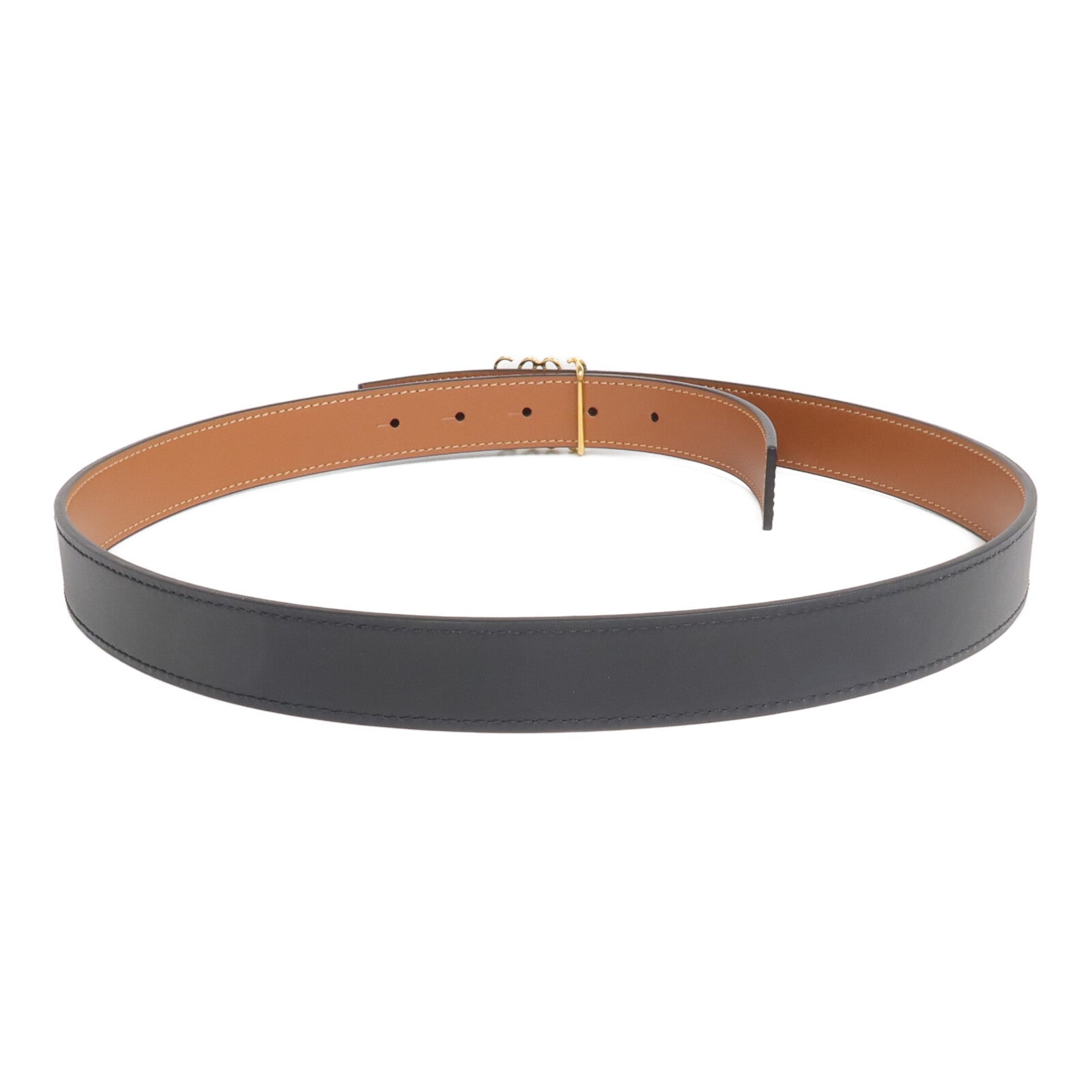 LOEWE 牛皮皮革Belt金扣皮帶