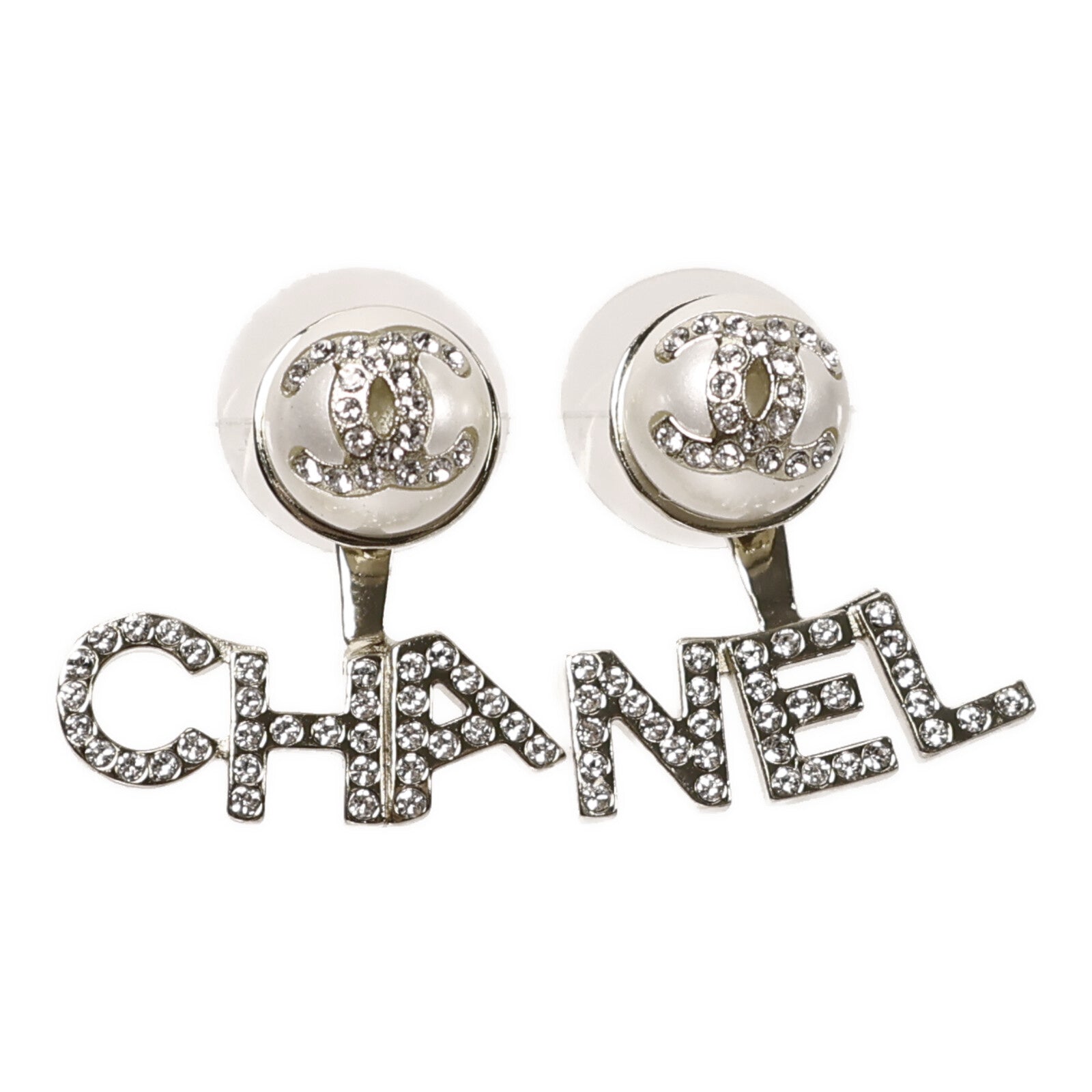 CHANEL 金屬/水晶Earring耳環