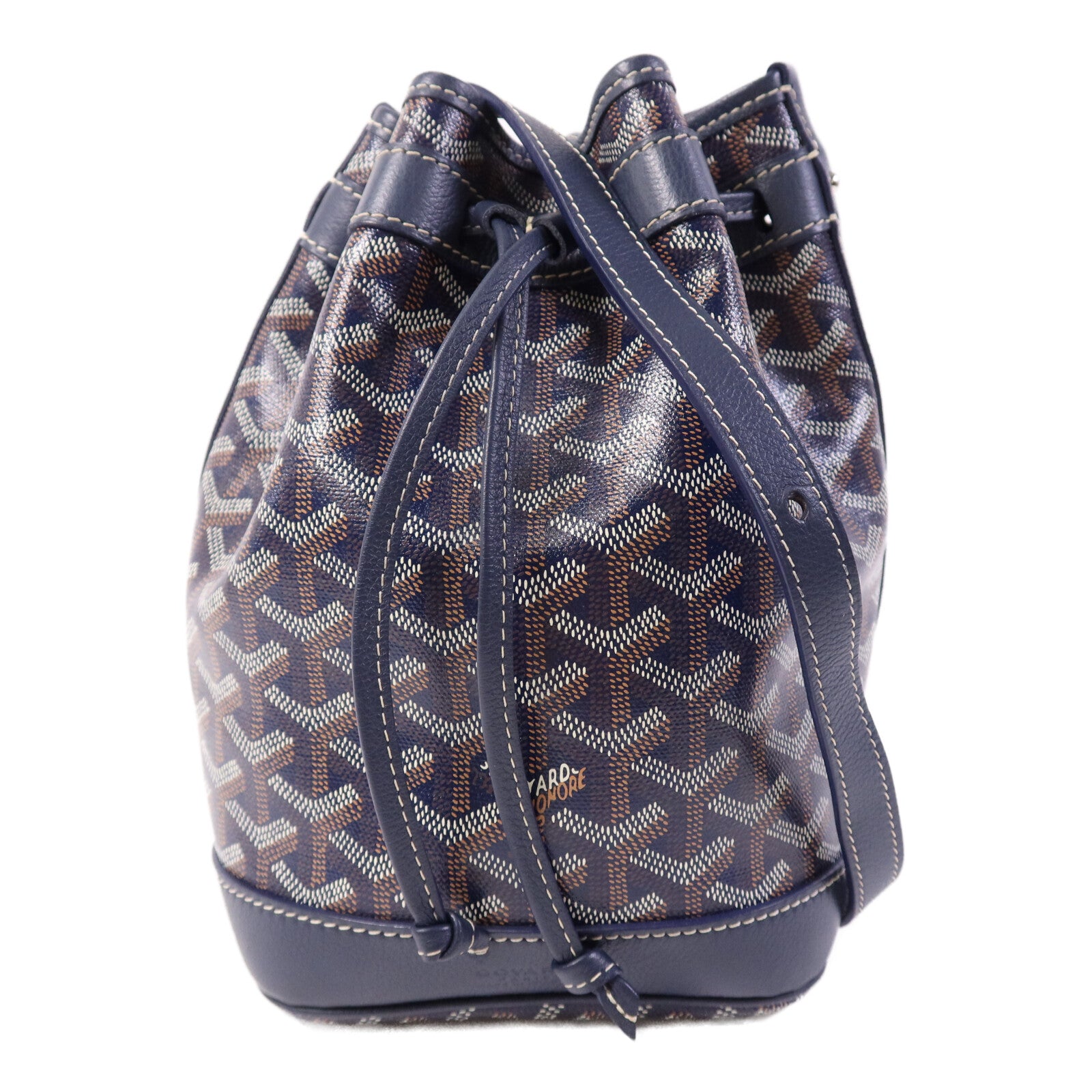 GOYARD 塗層帆布Petit Flot Bucket銀扣肩背袋
