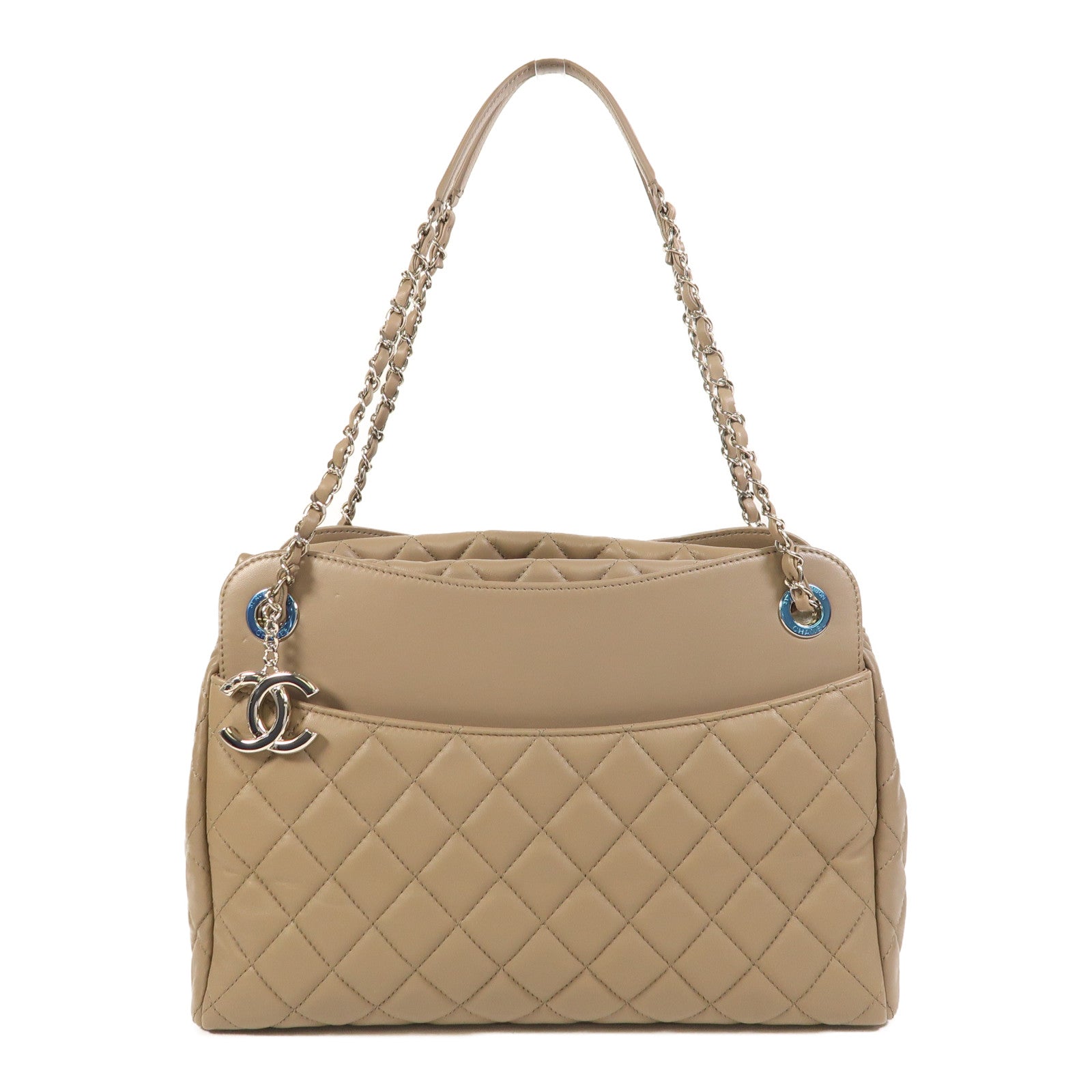 CHANEL 【激減優惠】羊皮皮革Chain Shoulder銀扣鏈帶肩背袋