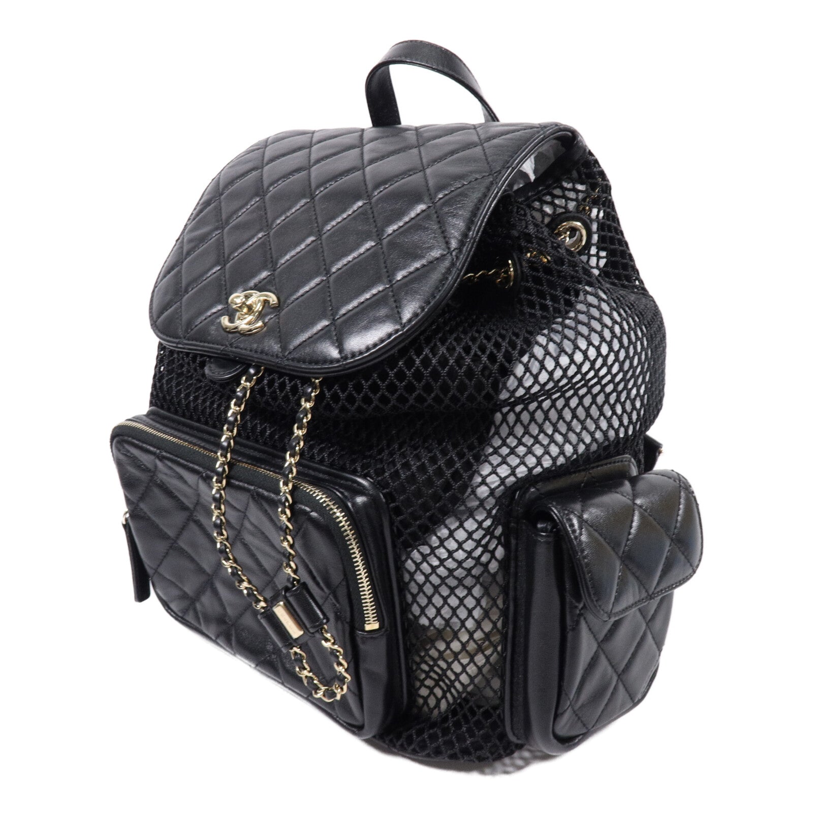 CHANEL 羊皮皮革Backpack背包