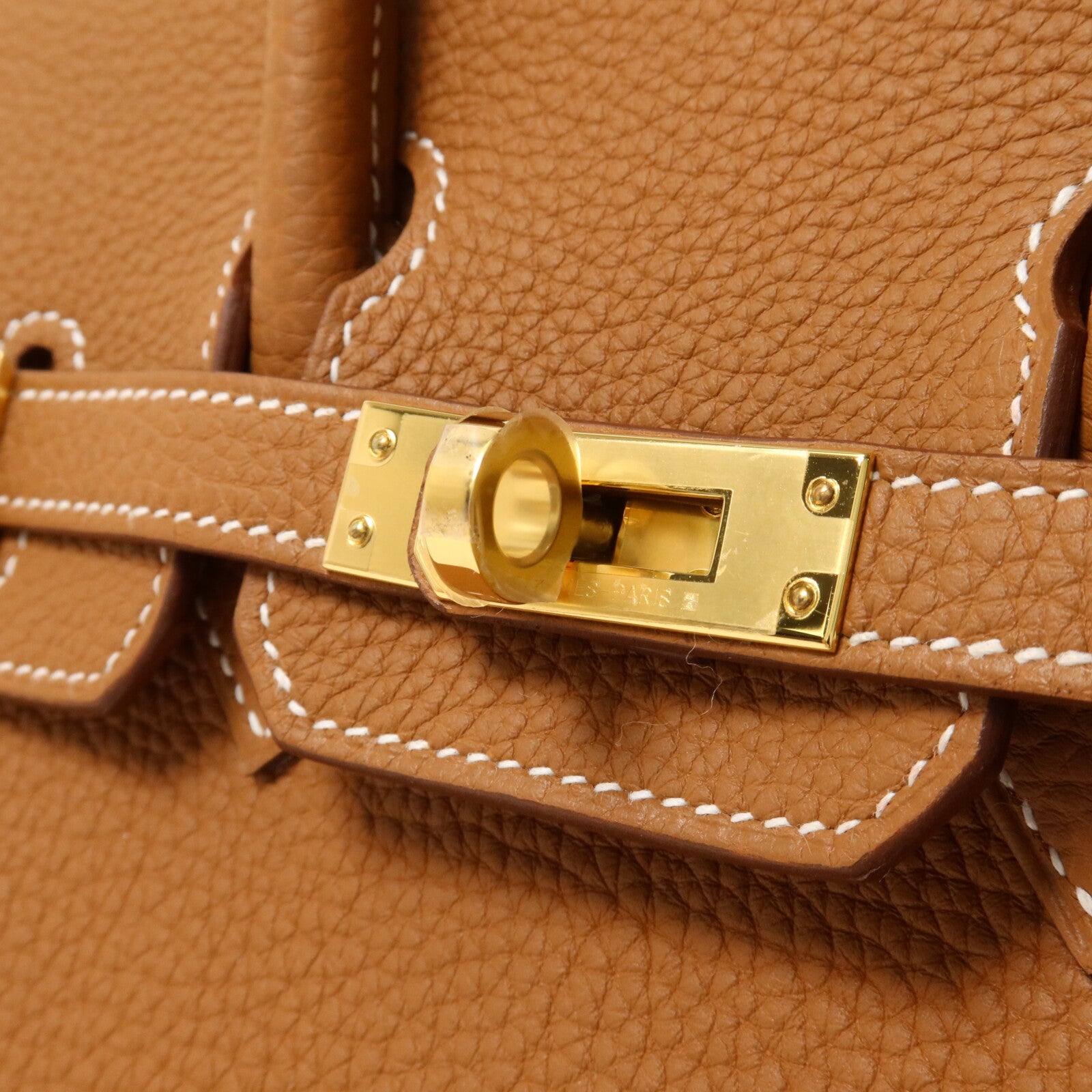 HERMES Togo皮革Birkin 25手挽袋Gold