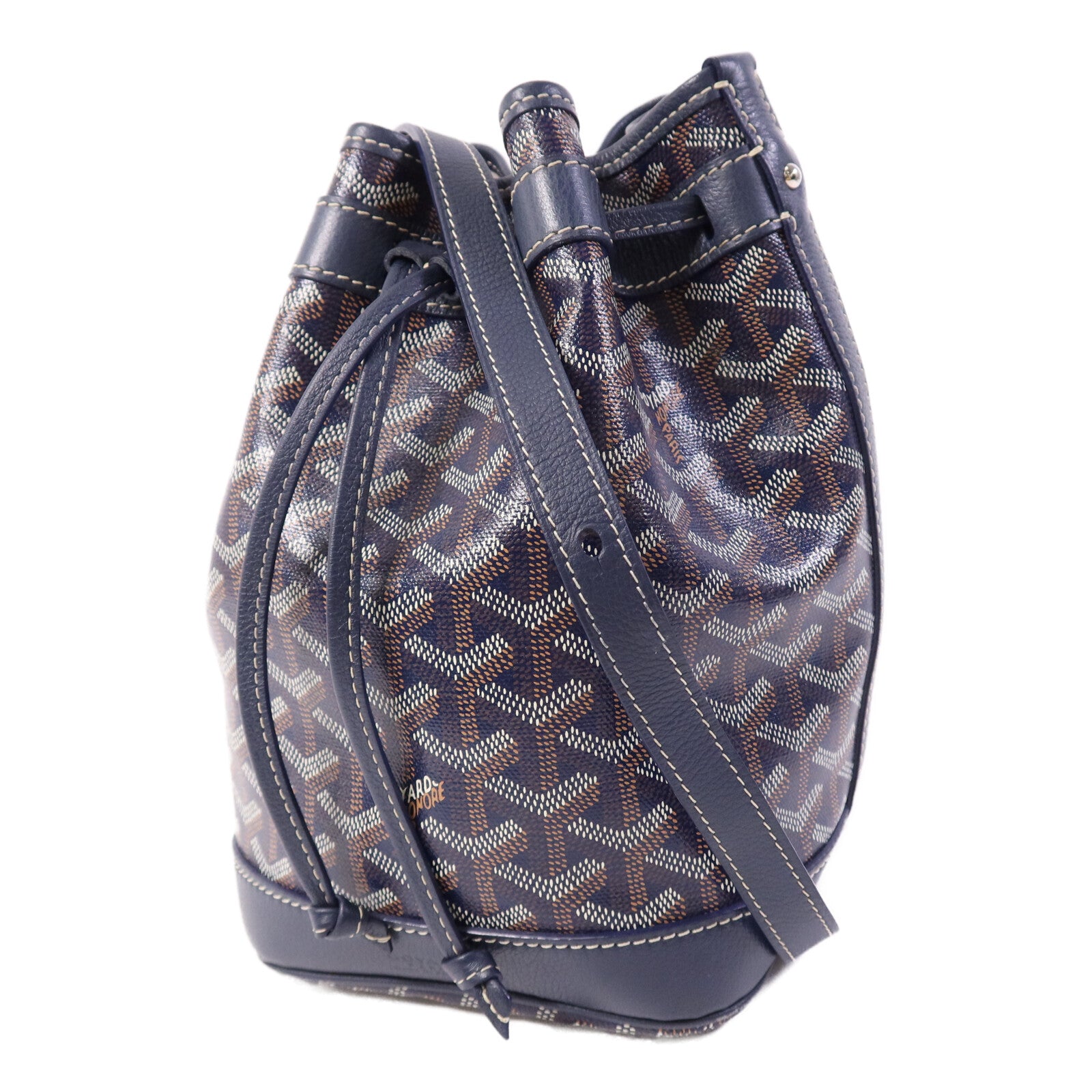 GOYARD 塗層帆布Petit Flot Bucket銀扣肩背袋