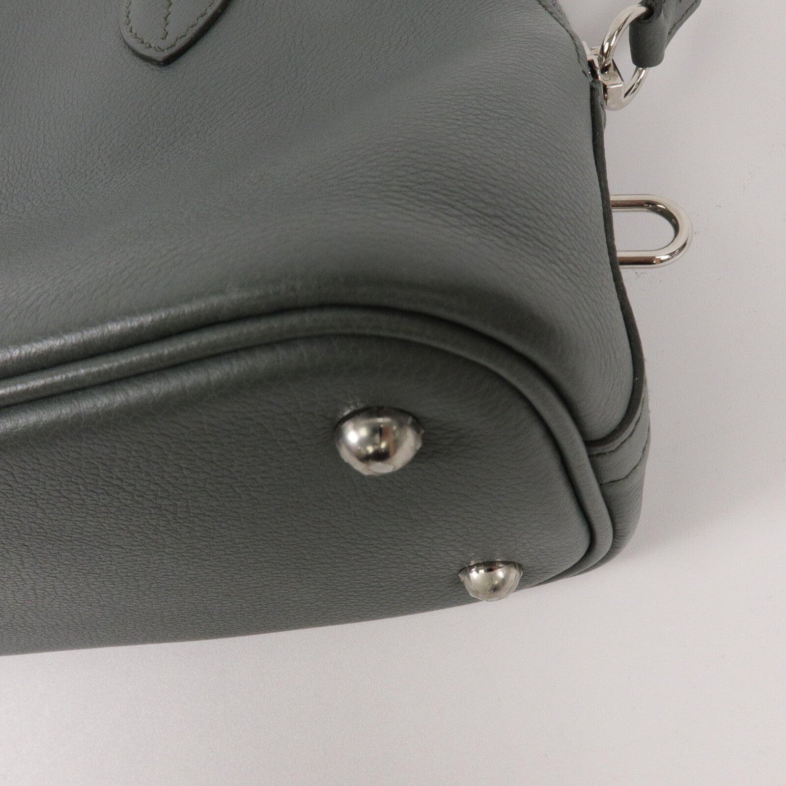 HERMES Evercolor皮革Bolide 27手挽肩背兩用袋Vert Amande