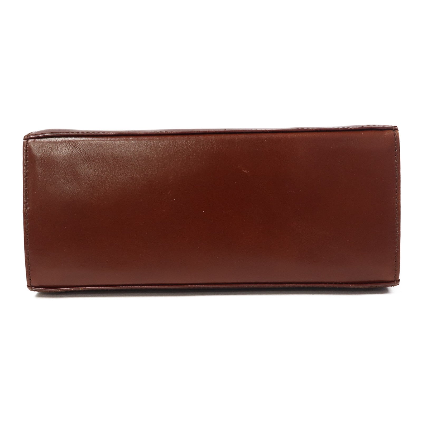 Salvatore Ferragamo 牛皮皮革Small Top Handle金扣手挽肩背兩用袋深啡色