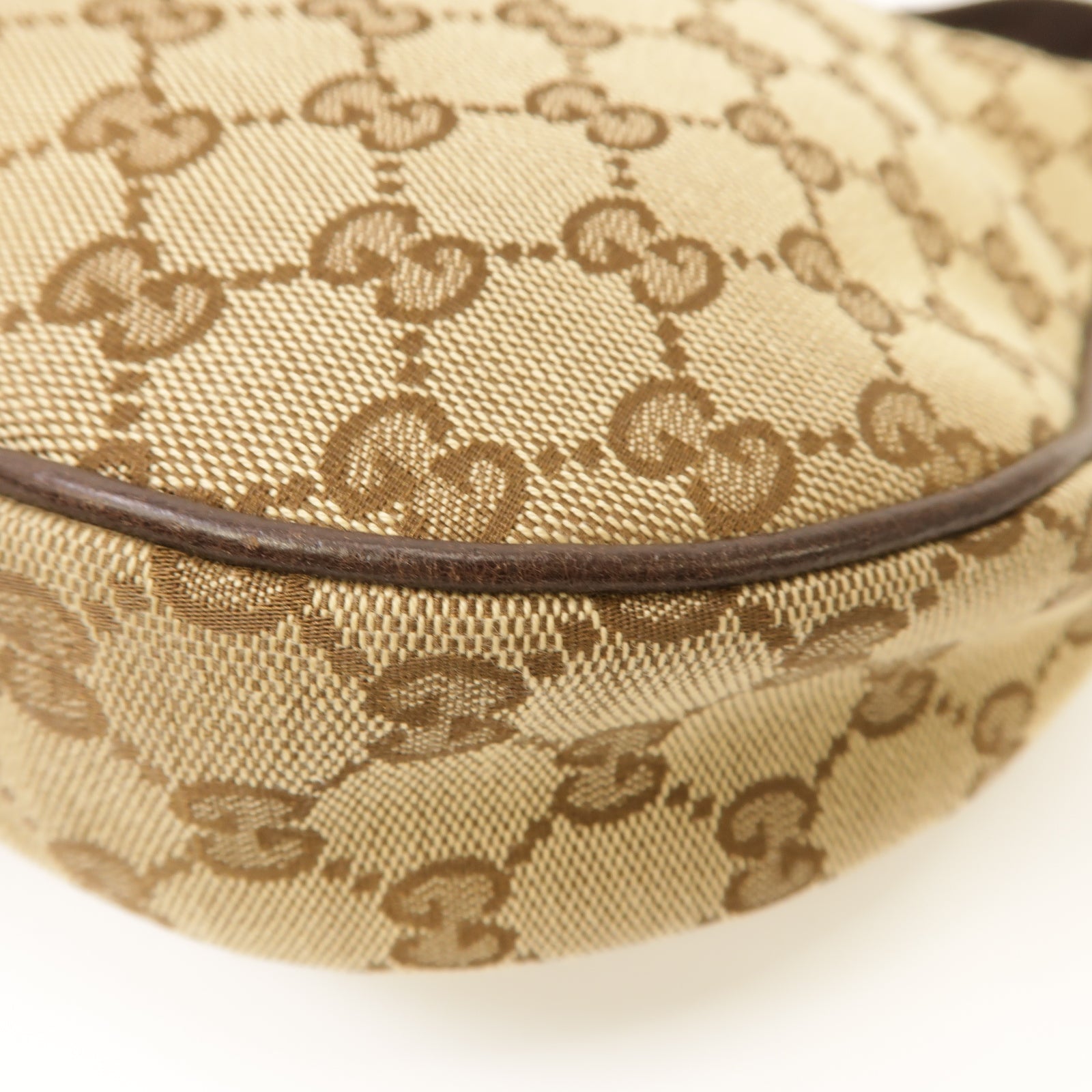 GUCCI 帆布Shoulder Bag銀扣肩背袋啡色