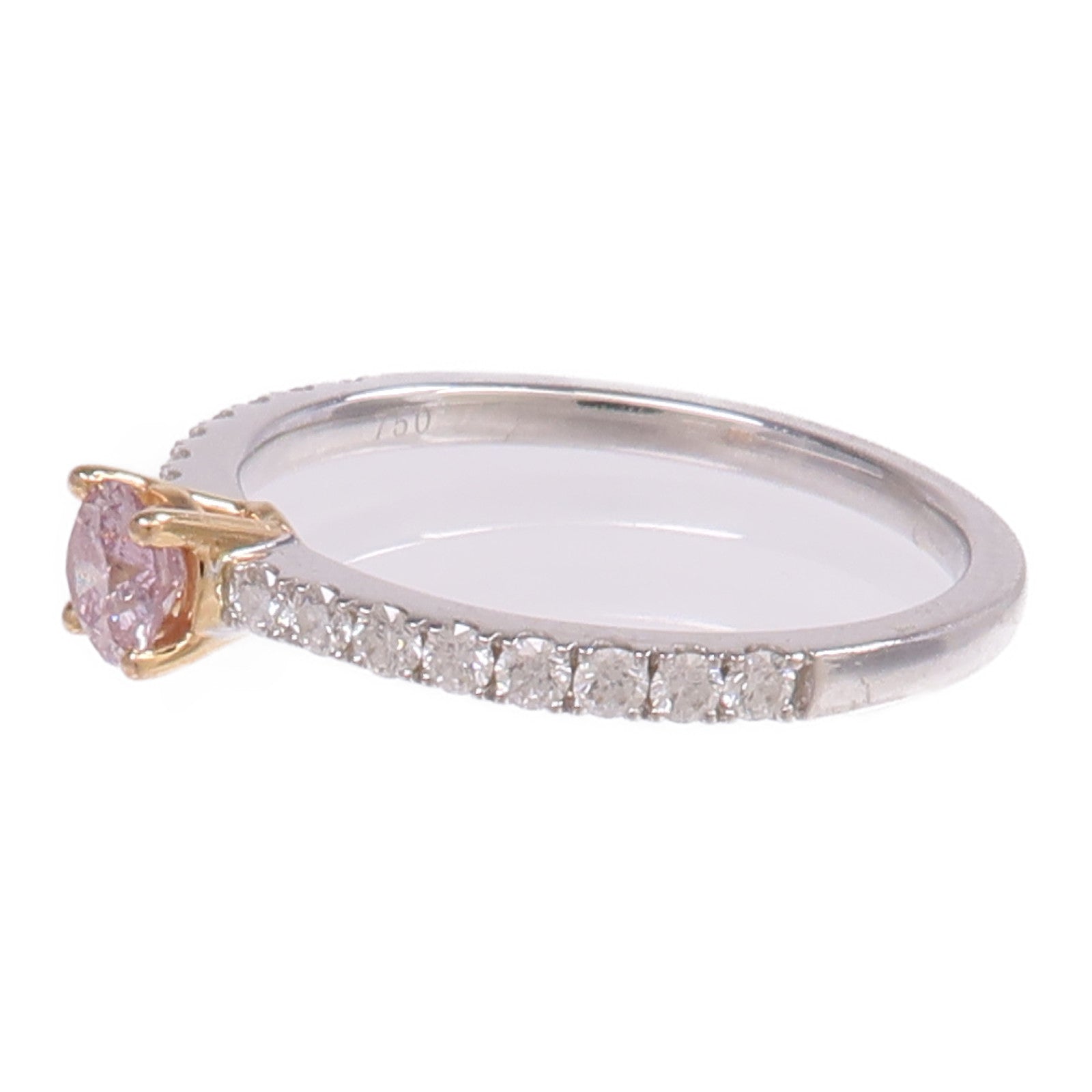 JEWELRY 18K白金/玫瑰金Color Diamond Ring鑽石戒指US#5.5