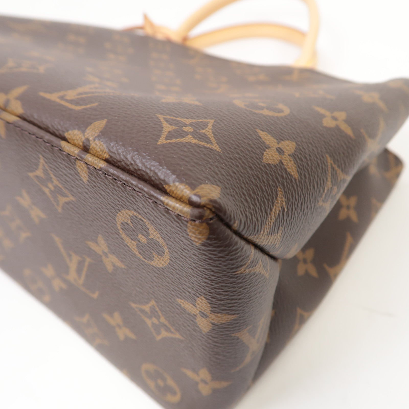 LOUIS VUITTON Monogram Petit Palais金扣手挽肩背兩用袋棕色