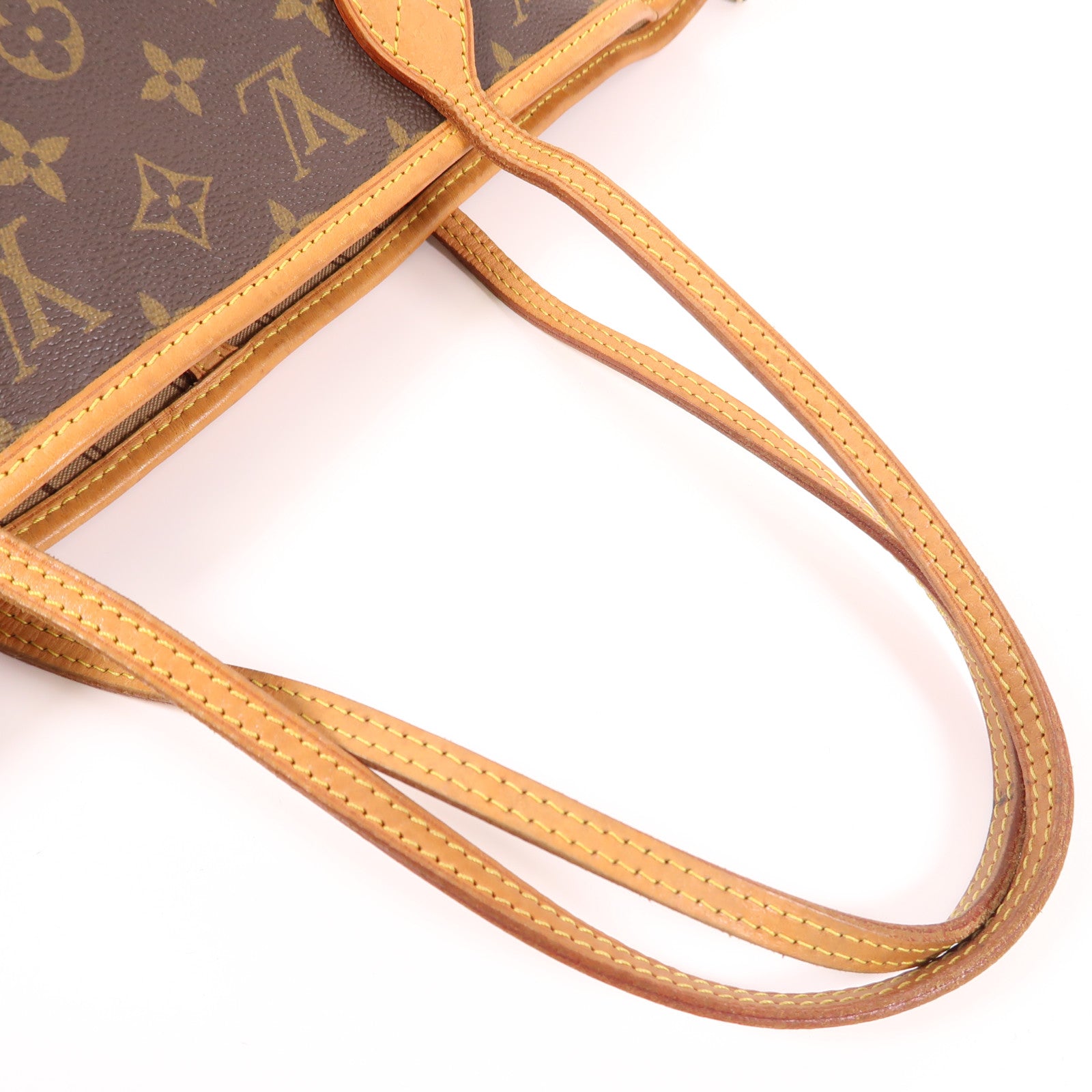 LOUIS VUITTON Monogram Neverfull MM金扣手挽袋