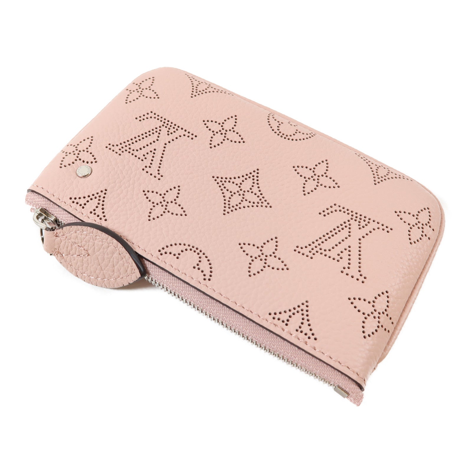LOUIS VUITTON Monogram Mahina Key Pouch銀扣零錢包粉紅色