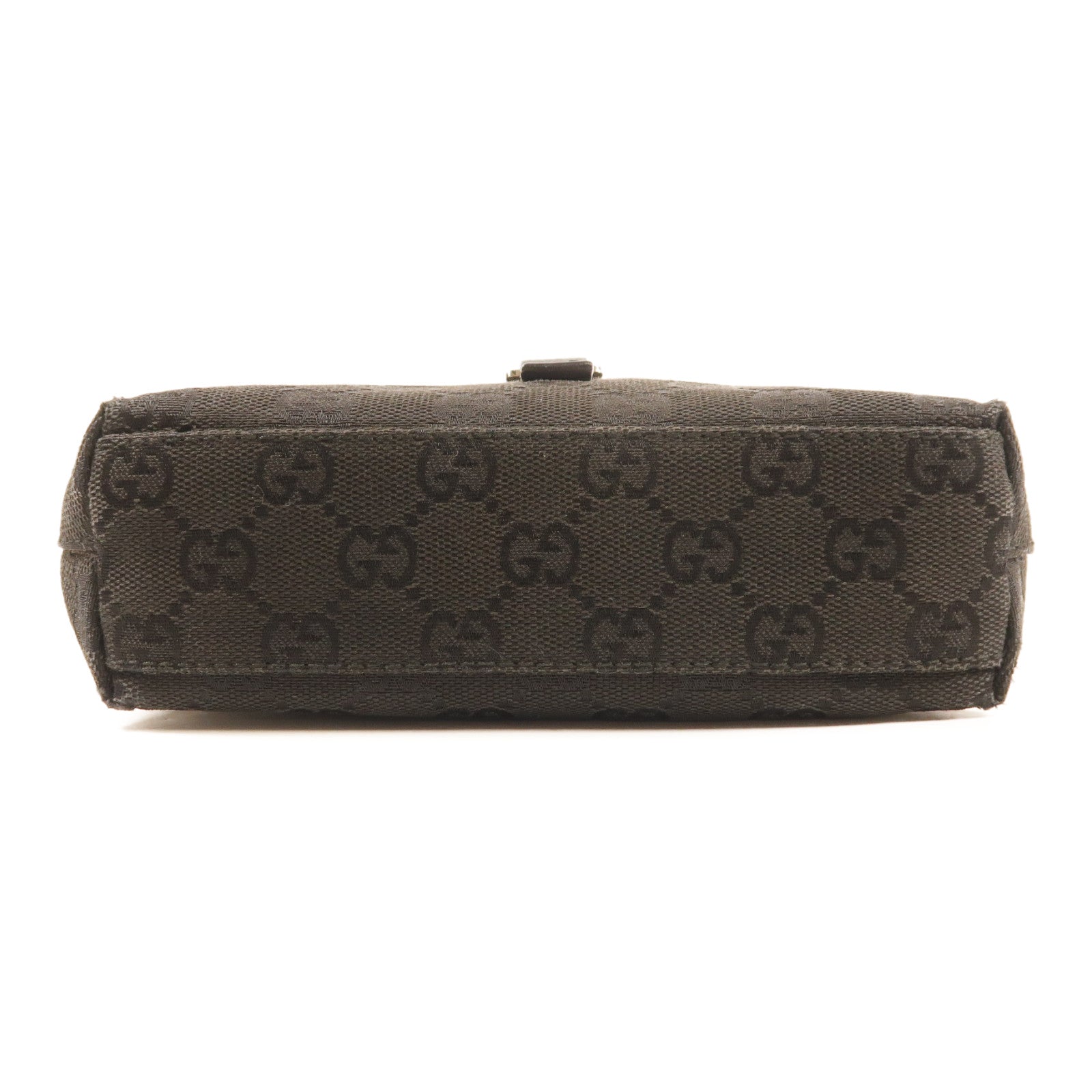 GUCCI 帆布Belt Bag銀扣肩背袋