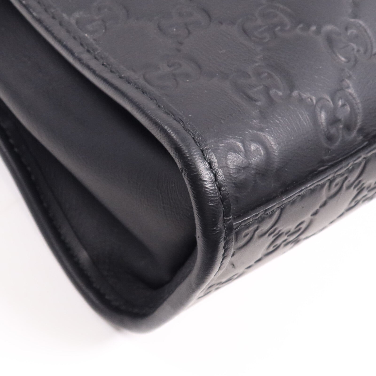 GUCCI 牛皮皮革Hand Bag銀扣手挽袋