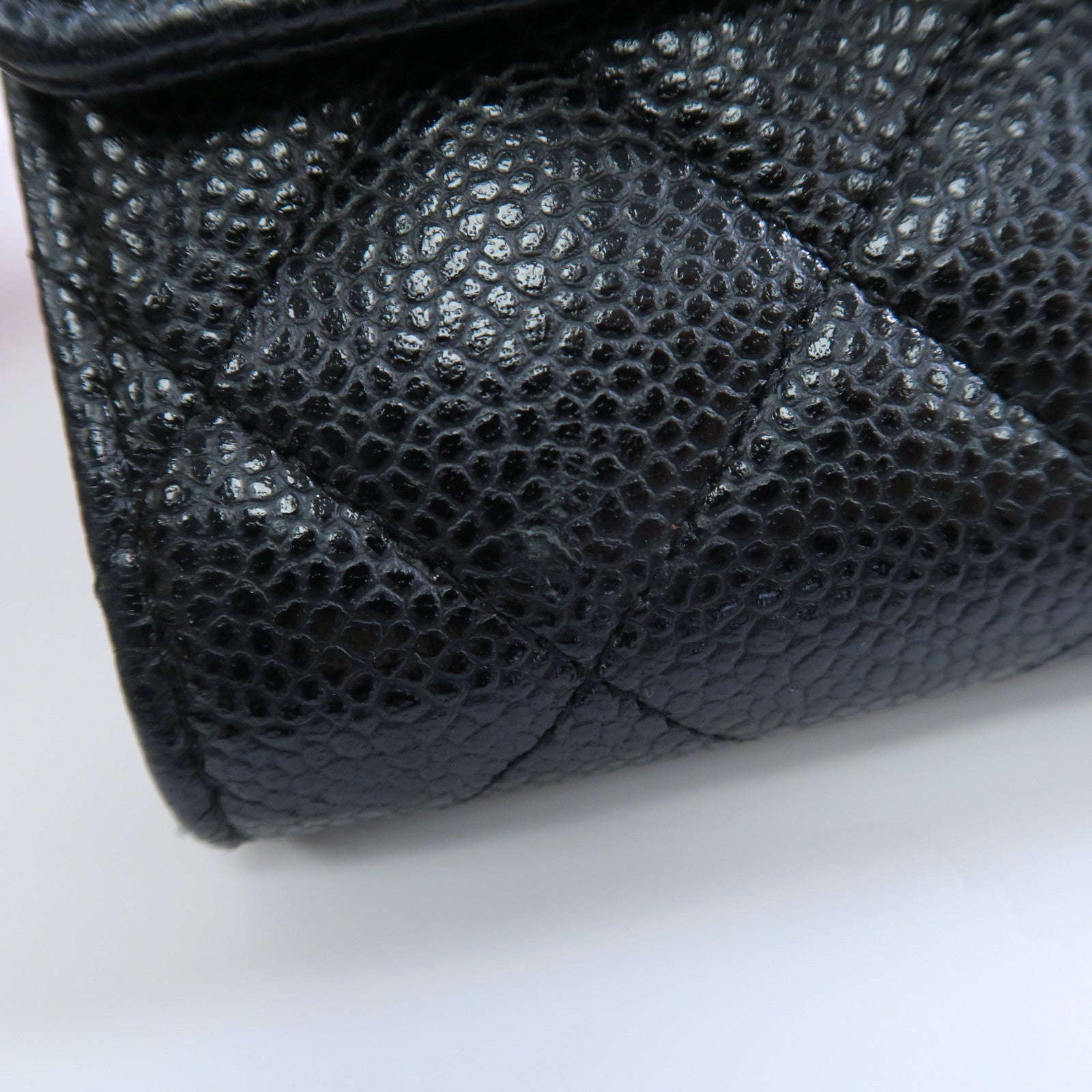 CHANEL 牛皮皮革Wallet金扣長錢包黑色