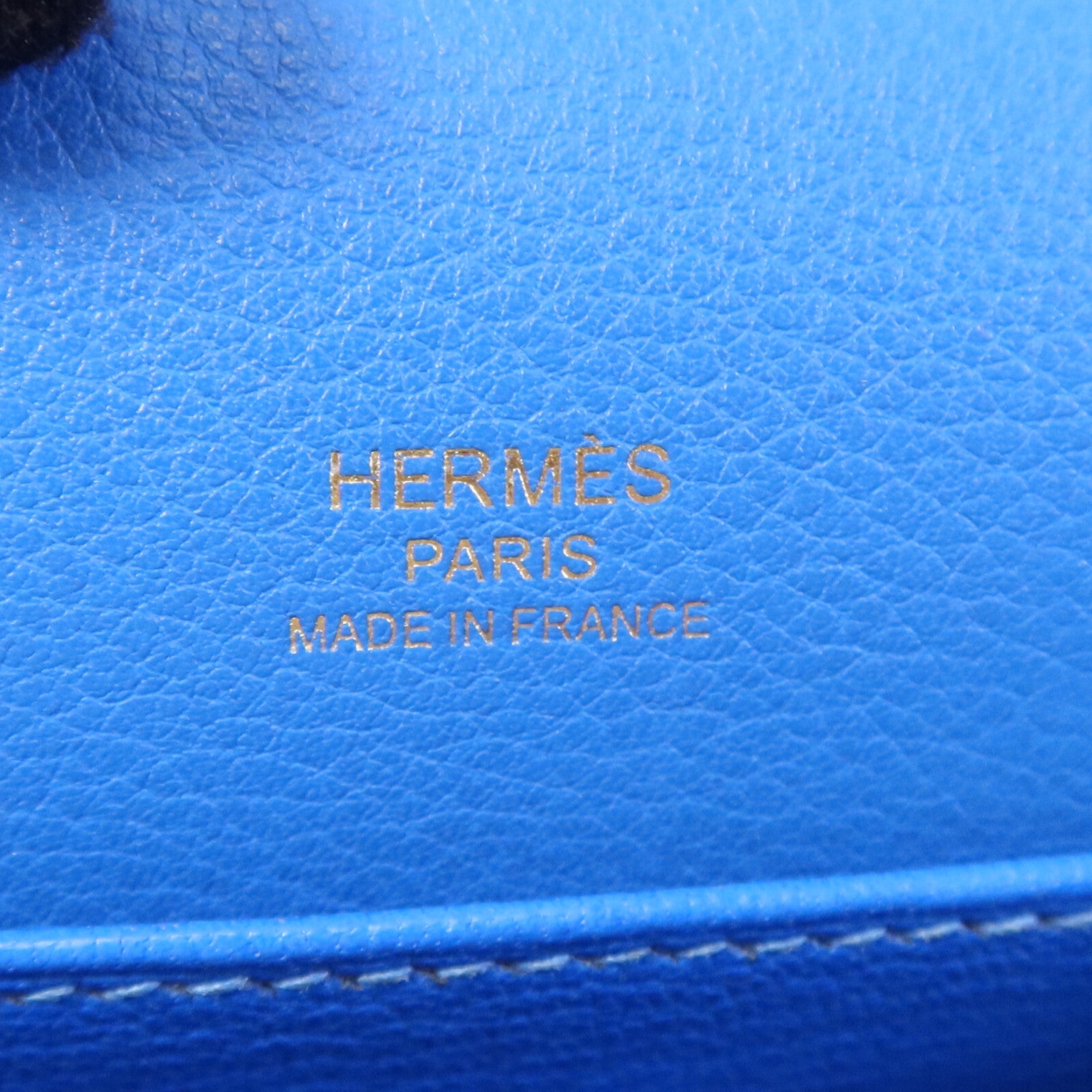 HERMES Evercolor皮革Mini Roulis金扣肩背袋Blue Zanzibar