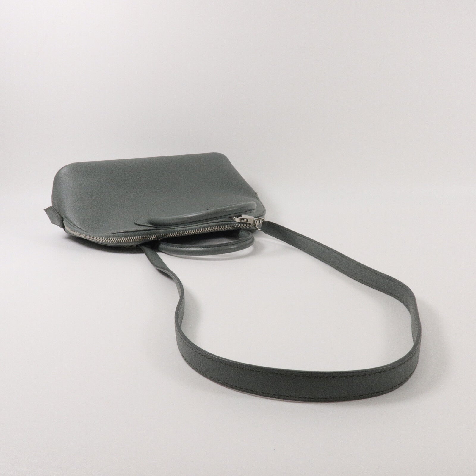 HERMES Evercolor皮革Bolide 27手挽肩背兩用袋Vert Amande