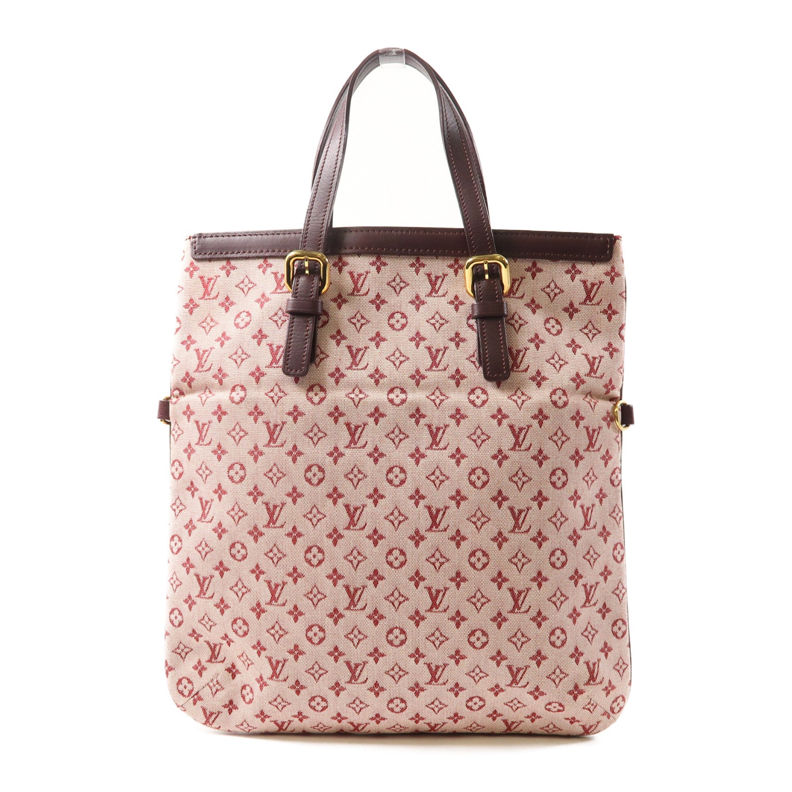 LOUIS VUITTON Monogram Mini Francoise金扣手挽肩背兩用袋紅色