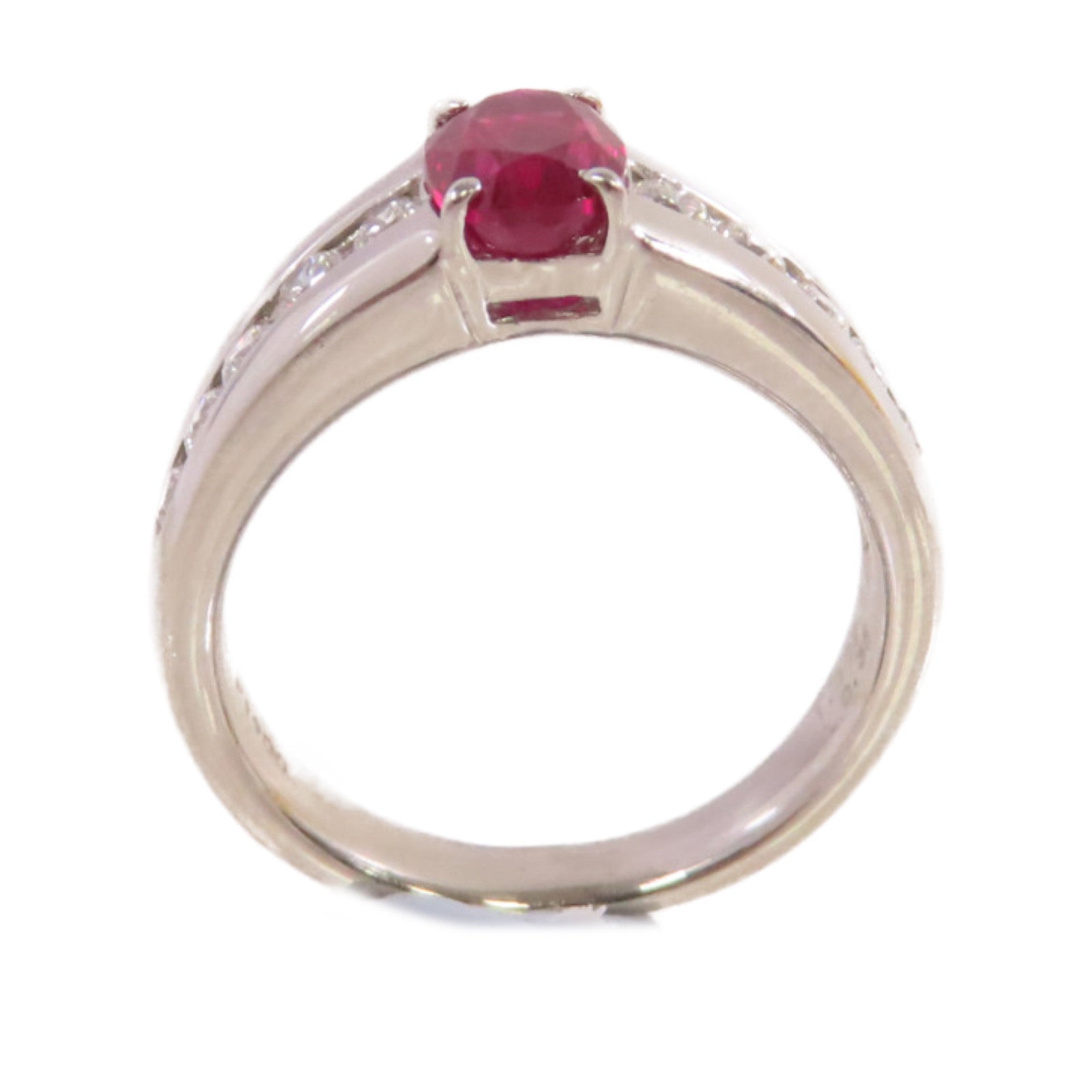 JEWELRY 【激減優惠】PT900鉑金/1.177ct紅寶石/0.35ct鑽石Ruby Diamond Ring戒指US#5.25