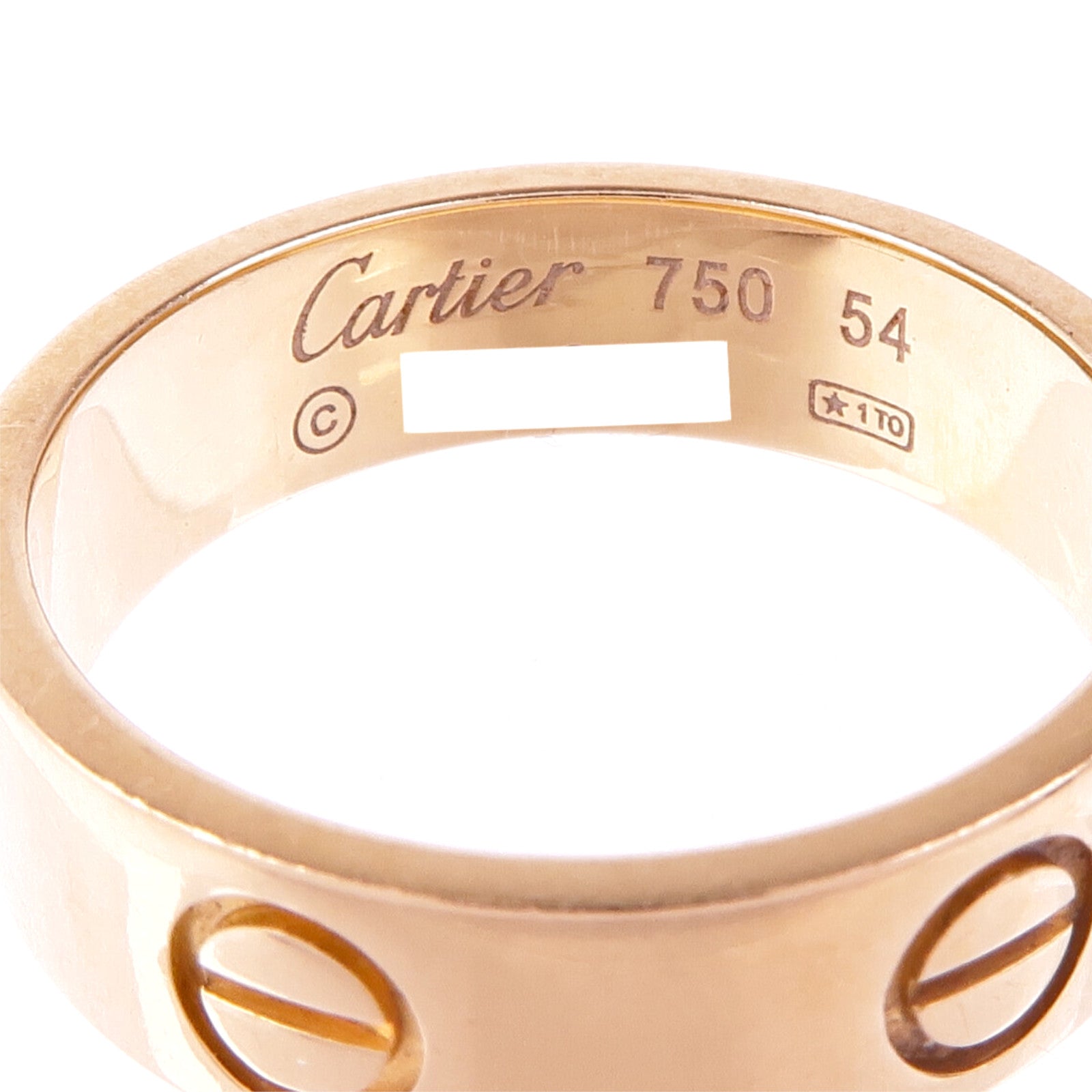 CARTIER 18K玫瑰金Love Ring戒指Cartier#54/US#6.75