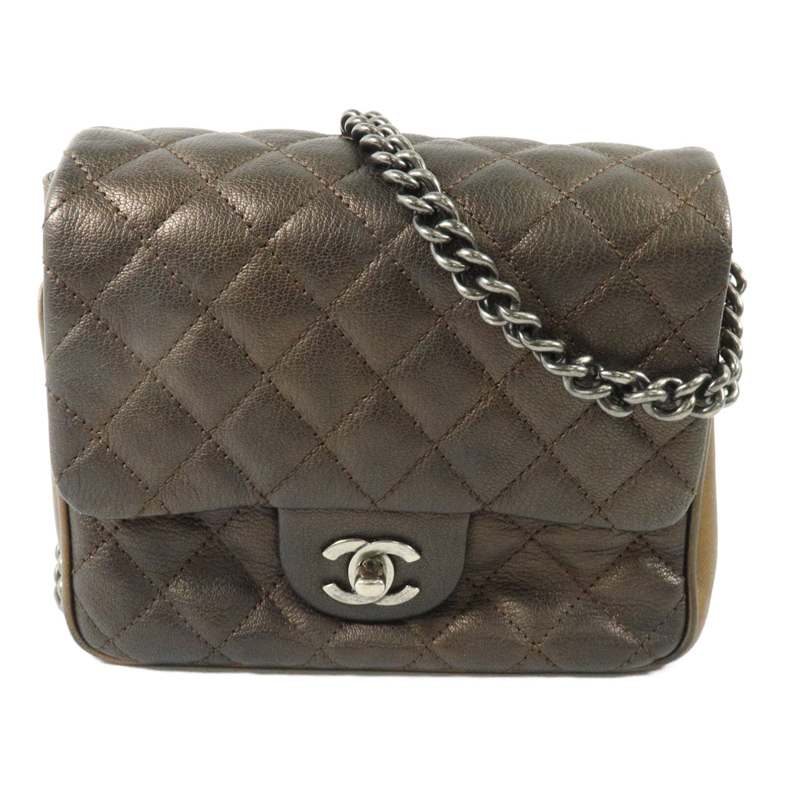 CHANEL 牛皮皮革Shoulder Bag鏈帶肩背袋