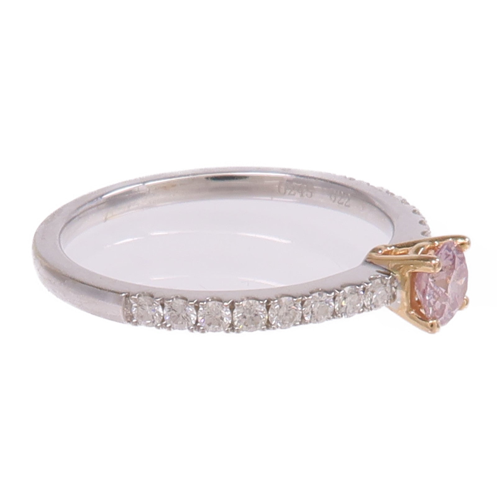 JEWELRY 18K白金/玫瑰金Color Diamond Ring鑽石戒指US#5.5