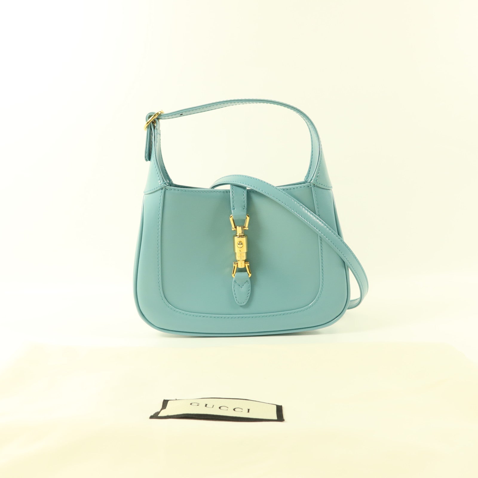 GUCCI 牛皮皮革Jackie 1961 Mini金扣手挽肩背兩用袋