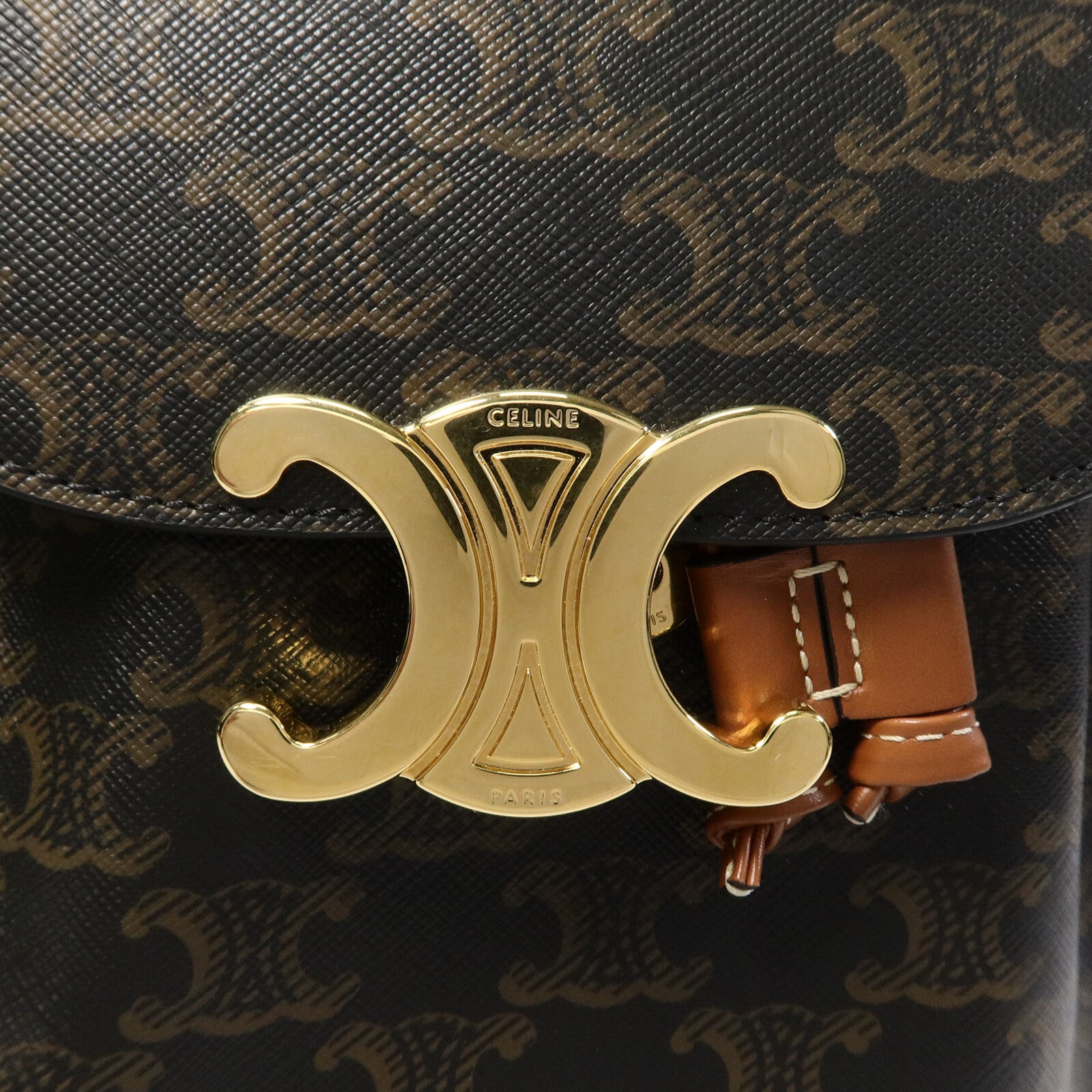 CELINE 塗層帆布Bonnie Triomphe Backpack背包