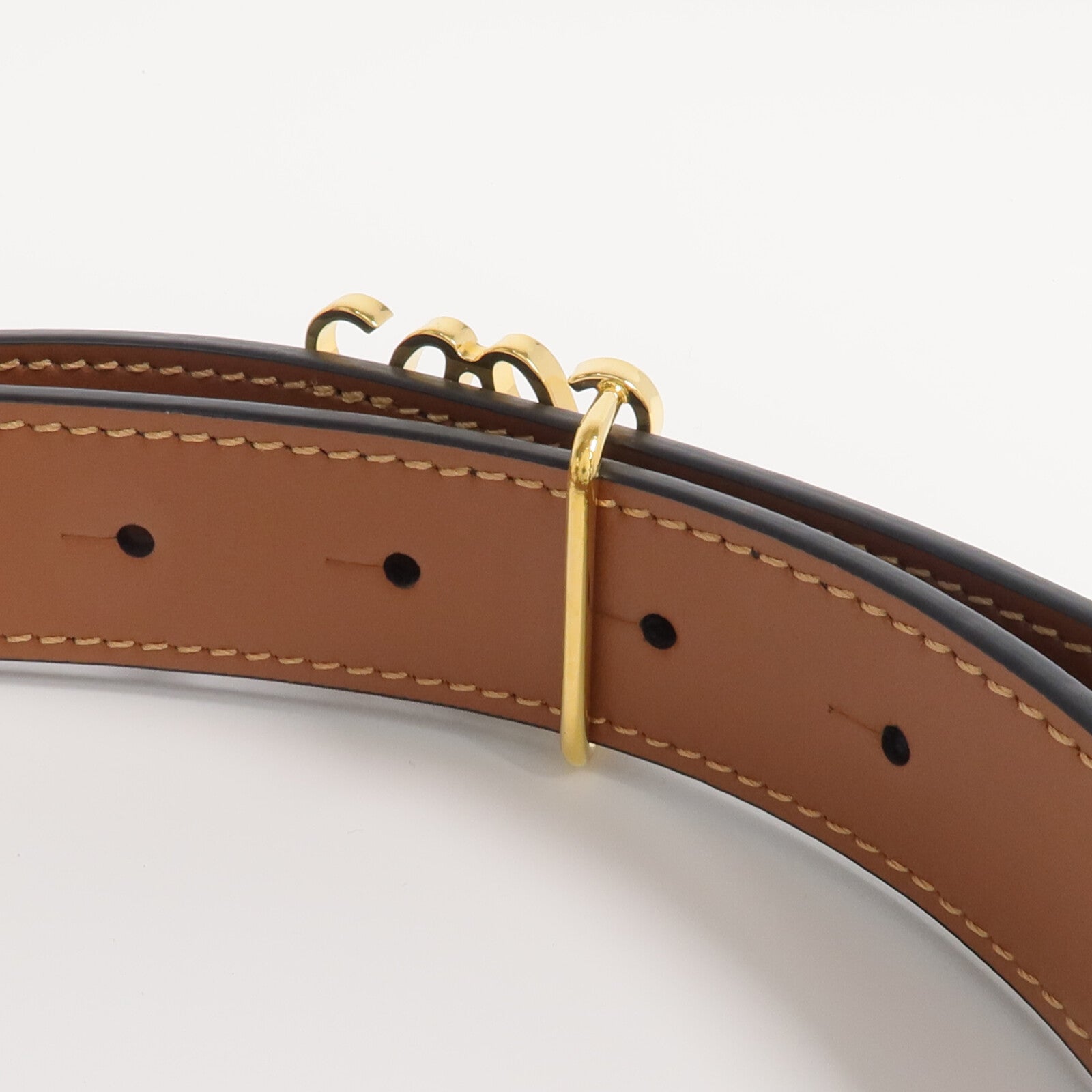 LOEWE 牛皮皮革Belt金扣皮帶