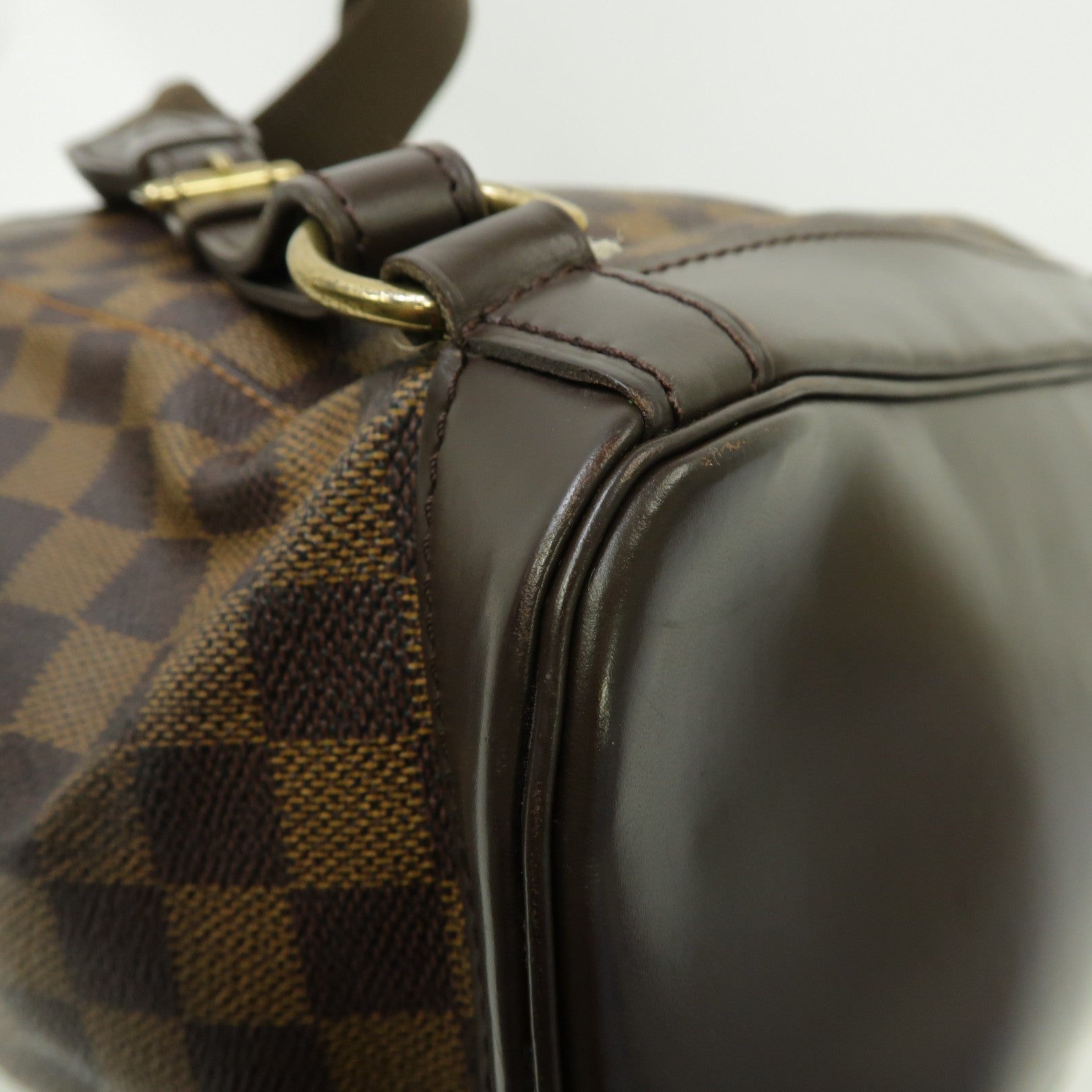 LOUIS VUITTON Damier Montsouris MM金扣背包啡色