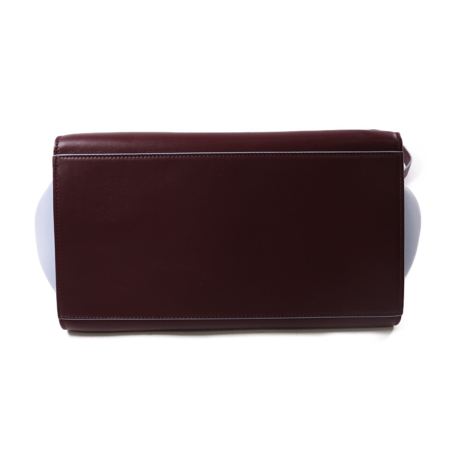 CELINE 牛皮皮革Shoulder Bag金扣手挽肩背兩用袋紅色/淺藍色