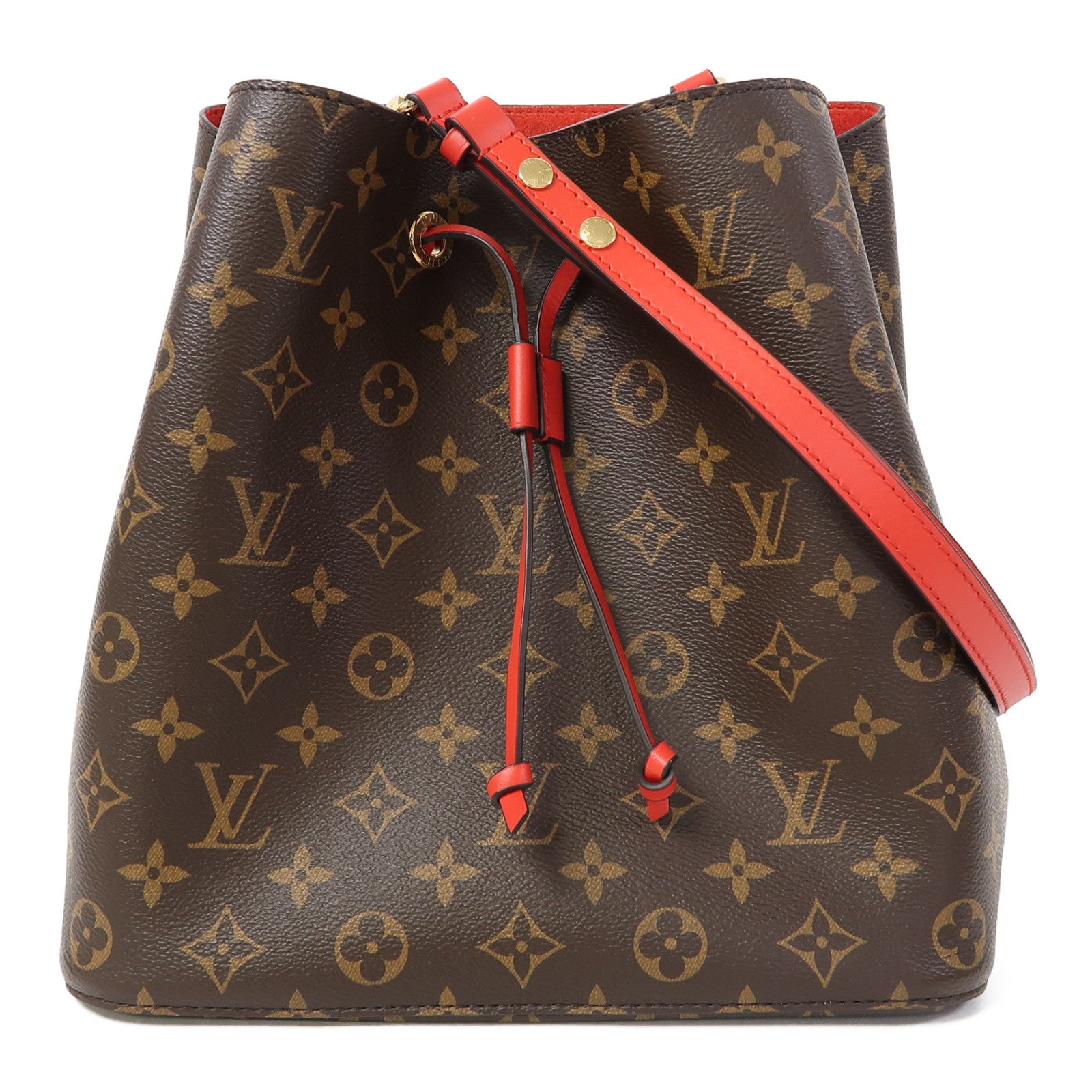 LOUIS VUITTON Monogram Neo Noe MM金扣肩背袋啡色