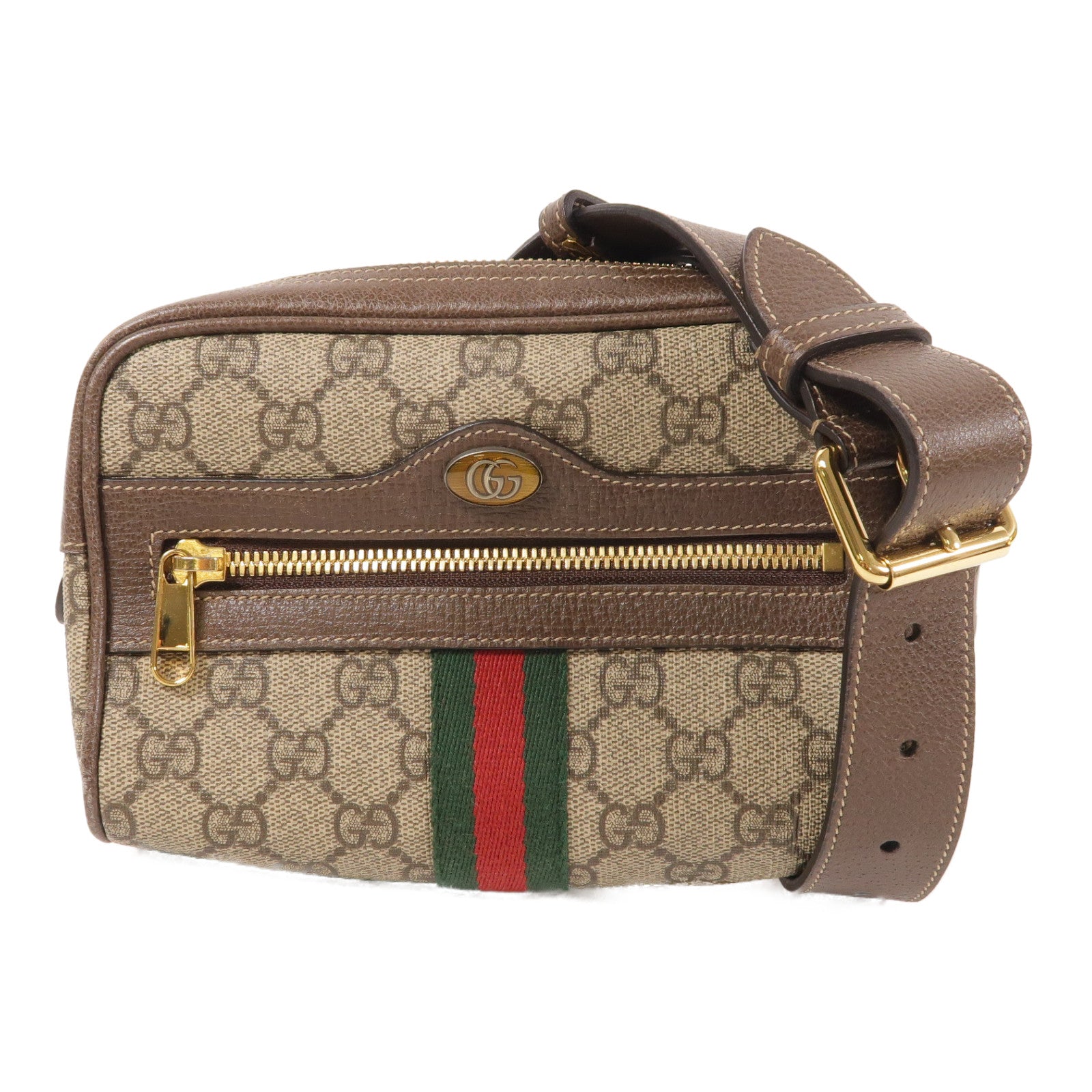 GUCCI 【激減優惠】塗層帆布Ophidia Waist Bag金扣腰包