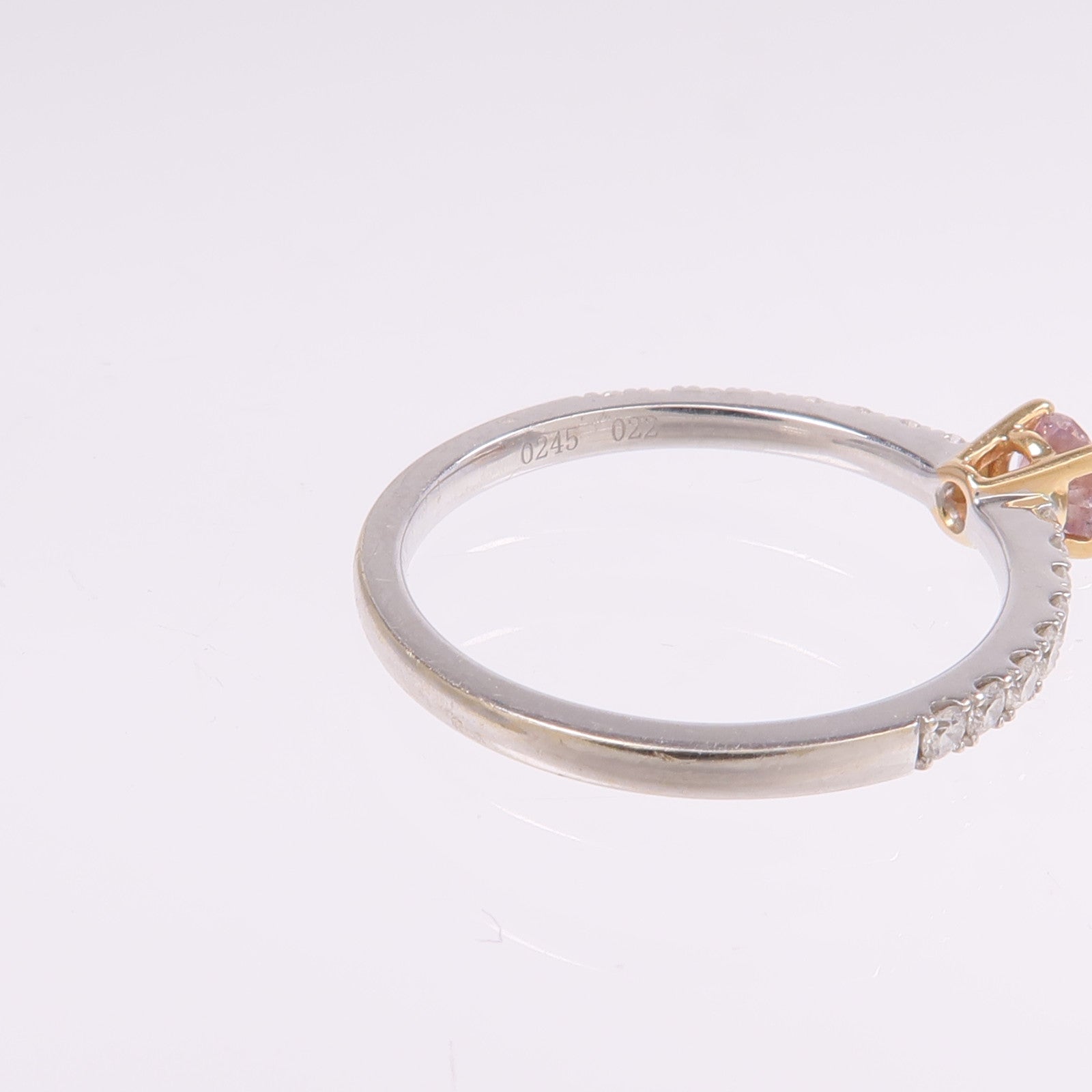 JEWELRY 18K白金/玫瑰金Color Diamond Ring鑽石戒指US#5.5