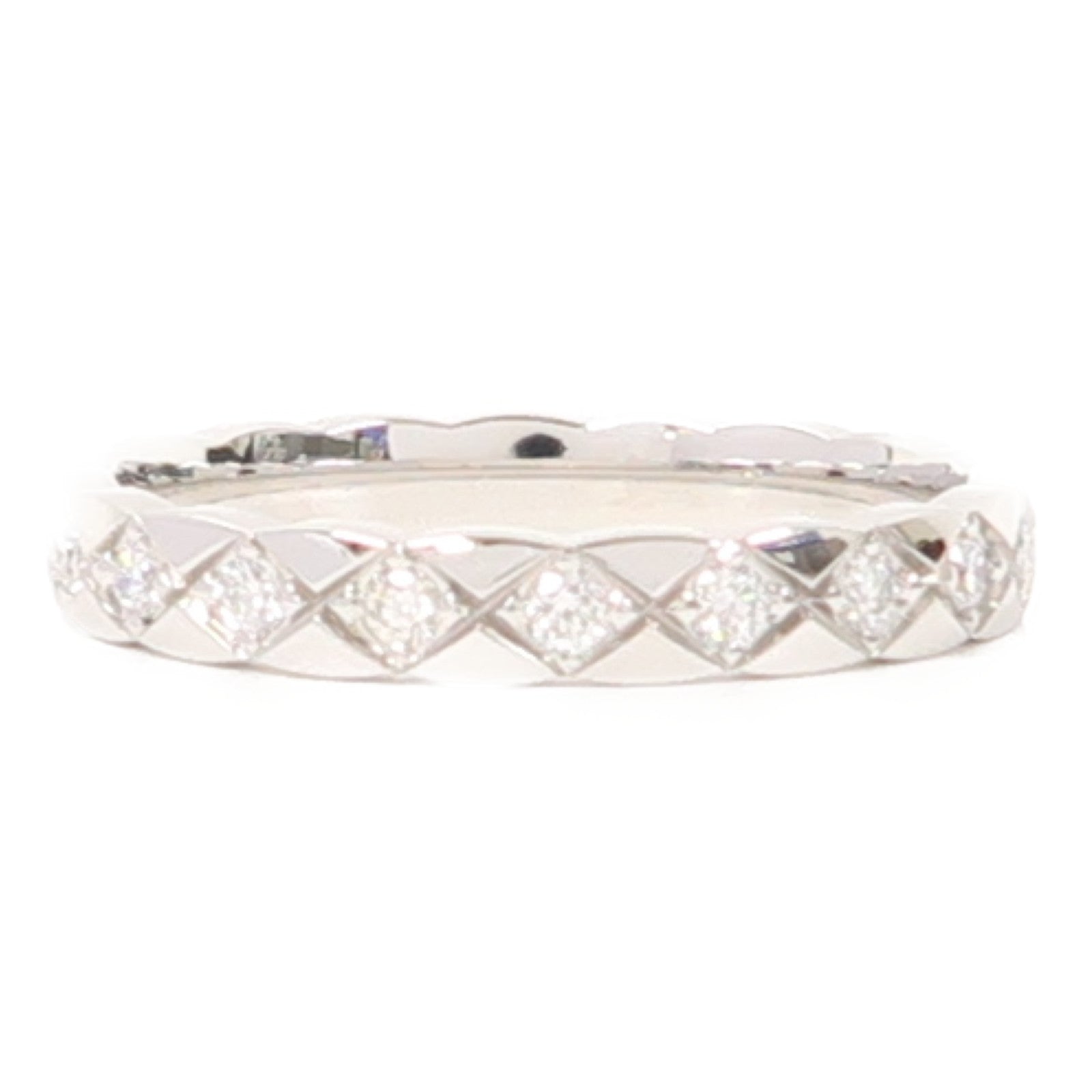 CHANEL 18K白金CoCo Crush Ring鑽石戒指#57/US#6