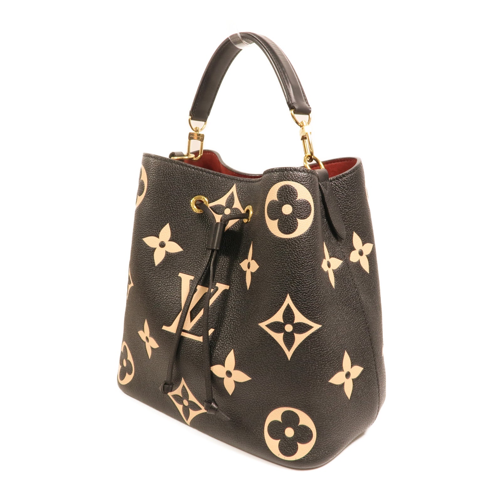 LOUIS VUITTON Monogram Empreinte Bicolor Neo Noe MM金扣手挽肩背兩用袋
