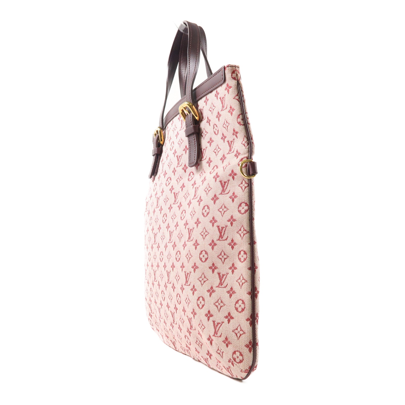 LOUIS VUITTON Monogram Mini Francoise金扣手挽肩背兩用袋紅色