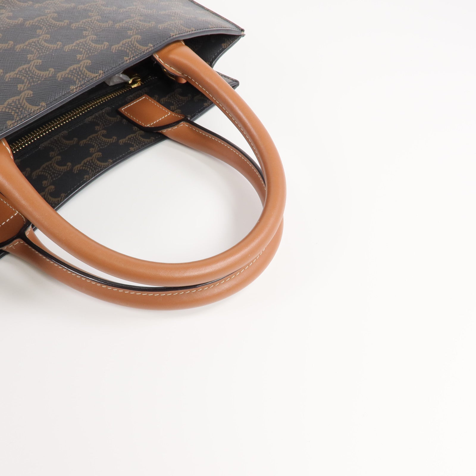 CELINE 【激減優惠】塗層帆布Triomphe Cabas Vertical金扣手挽肩背兩用袋