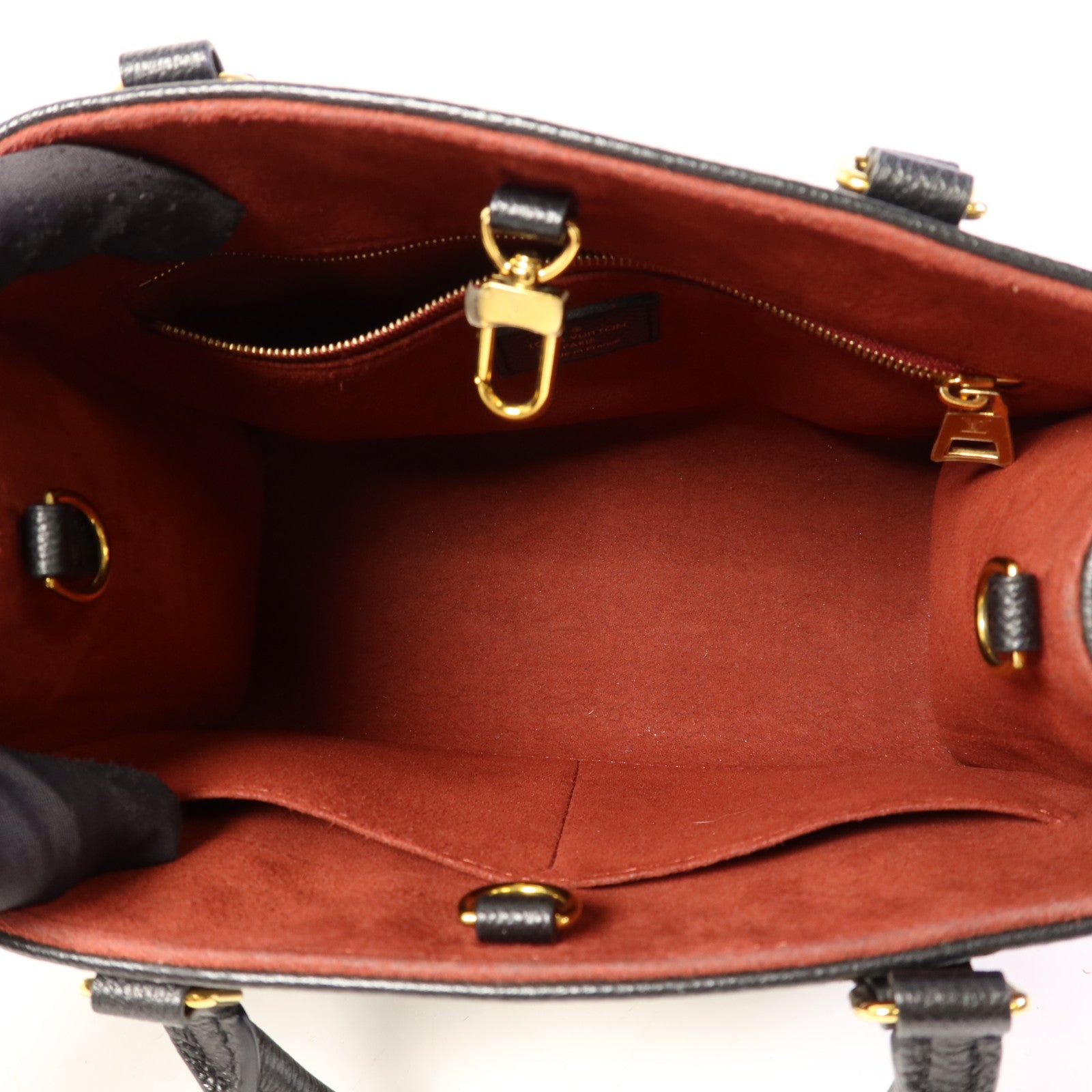 LOUIS VUITTON Monogram Empreinte On The Go PM金扣手挽肩背兩用袋