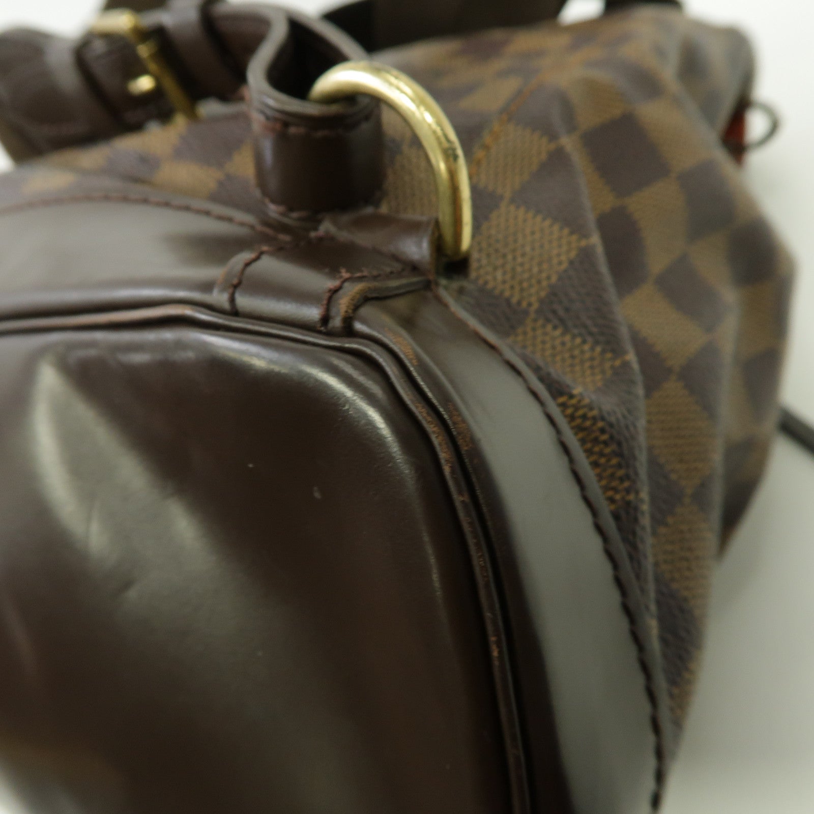 LOUIS VUITTON Damier Montsouris MM金扣背包啡色
