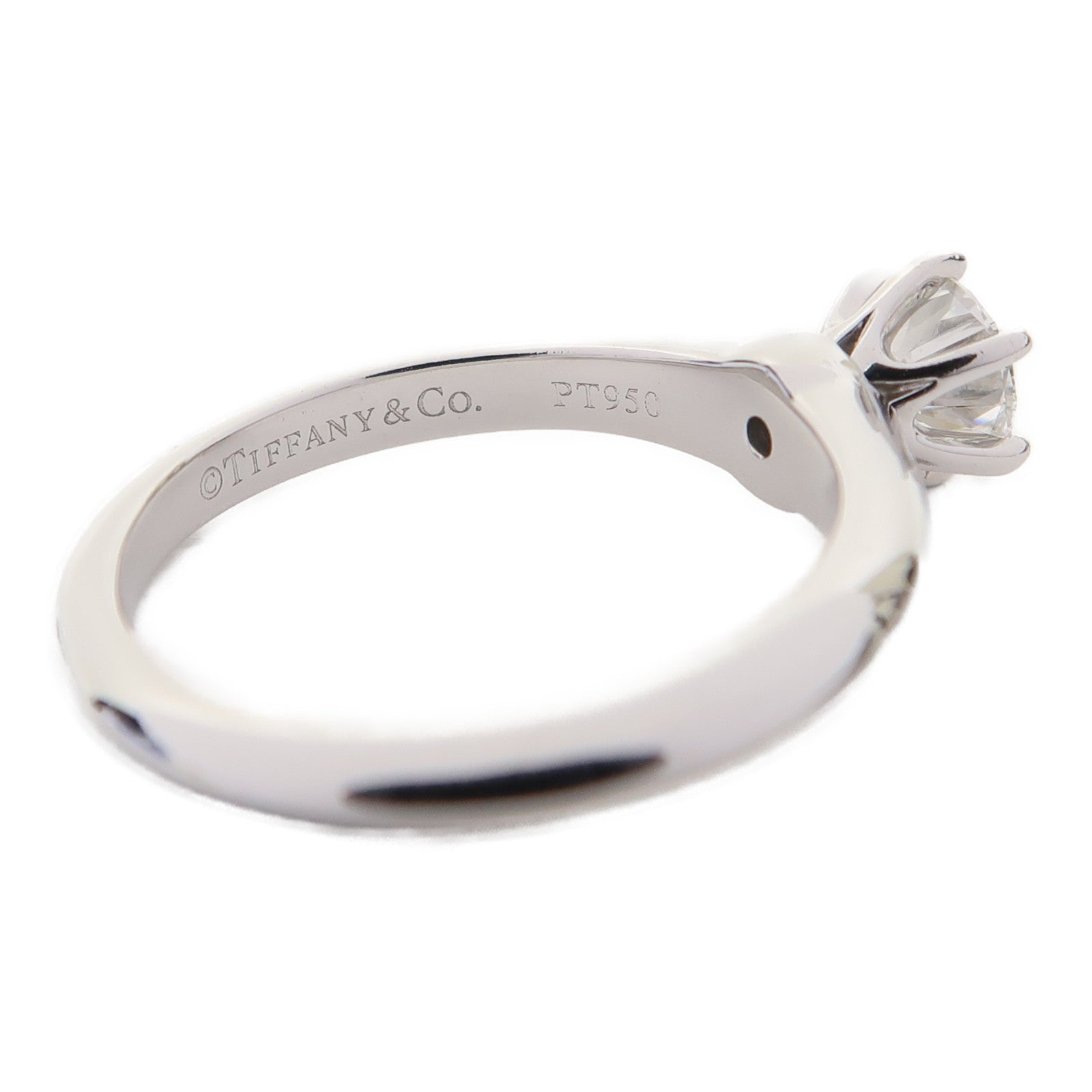 TIFFANY＆CO 【激減優惠】Pt950鉑金Diamond Ring0.53ct鑽石戒指US#4.75