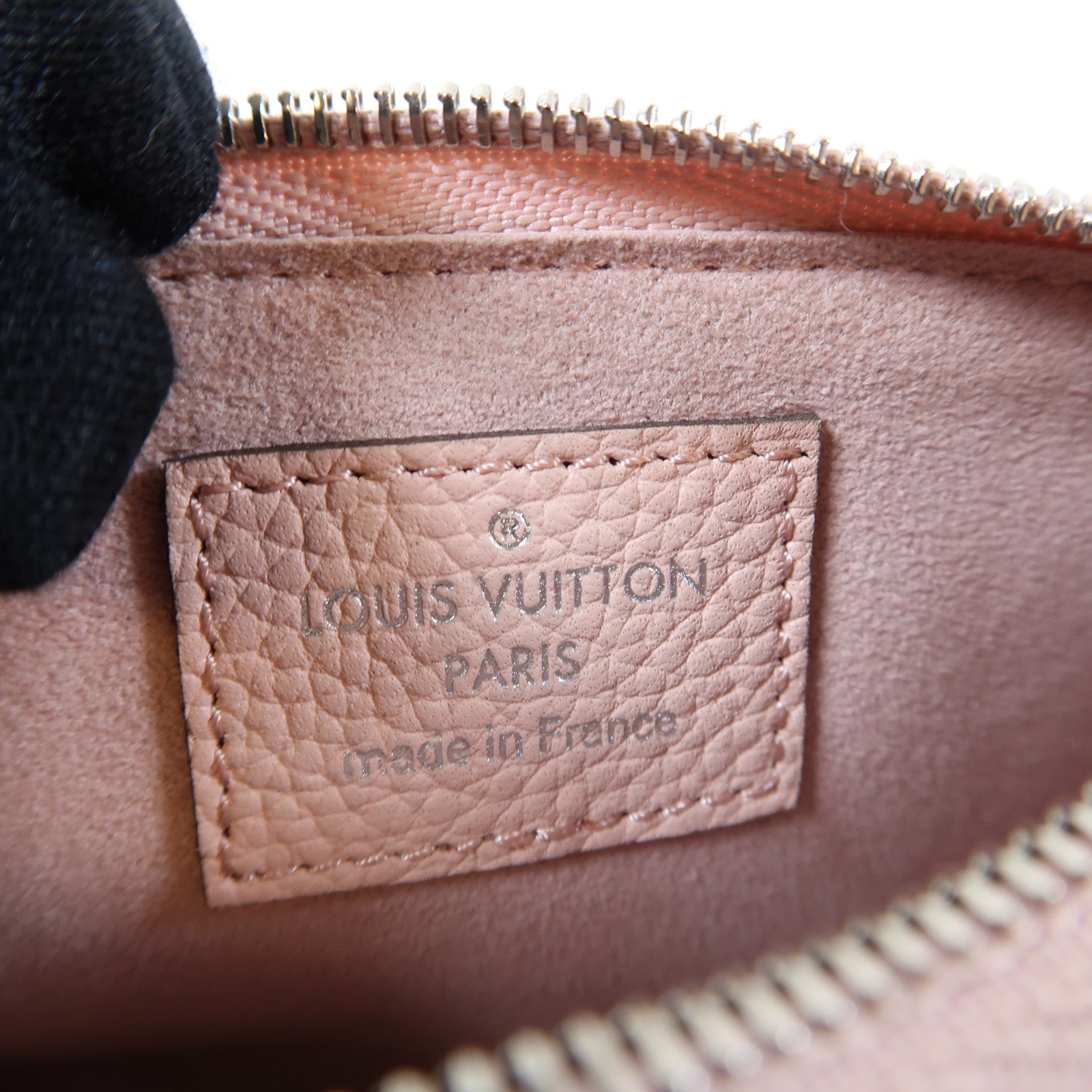 LOUIS VUITTON Monogram Mahina Key Pouch銀扣零錢包粉紅色