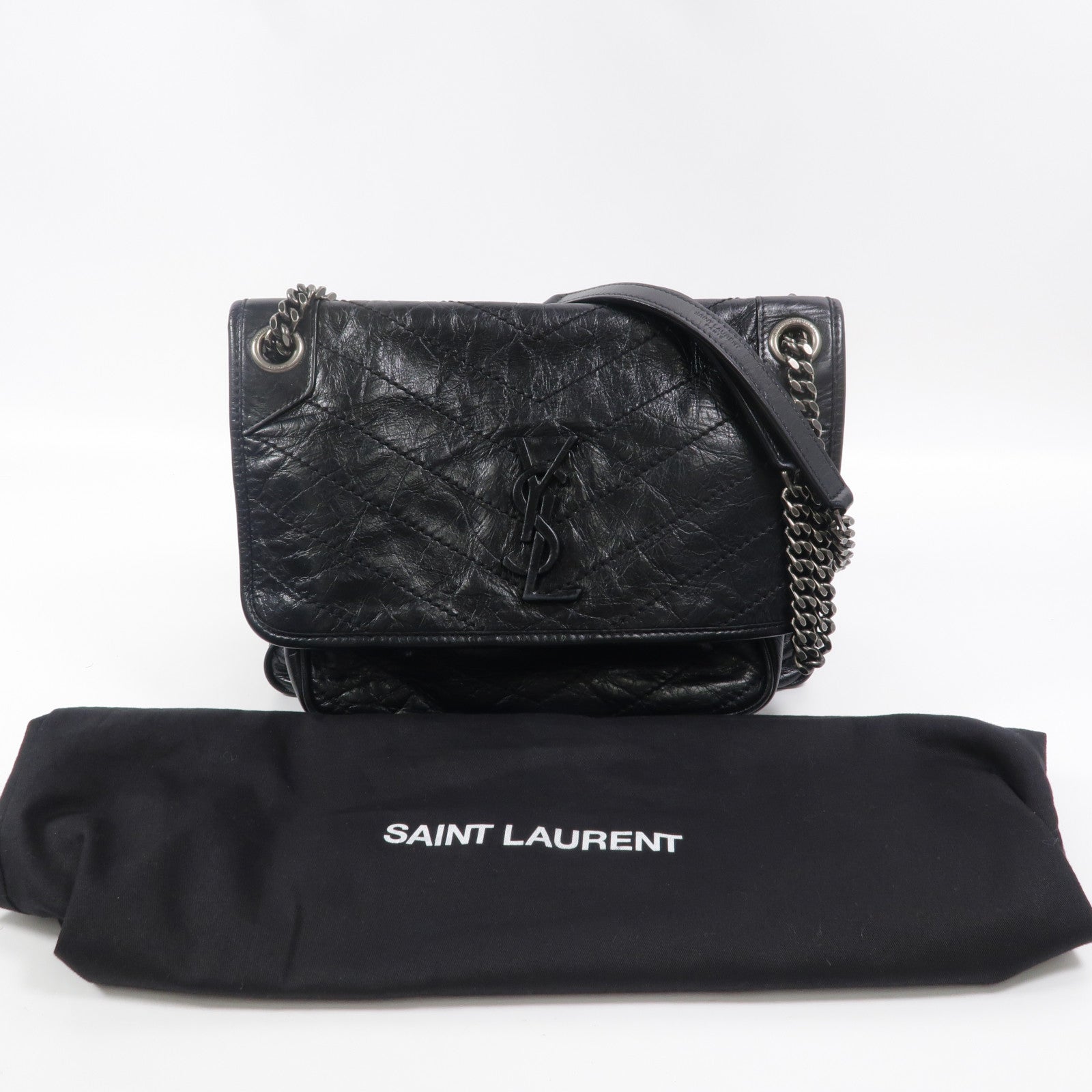 YVES SAINT LAURENT 牛皮皮革Niki Medium鏈帶肩背袋