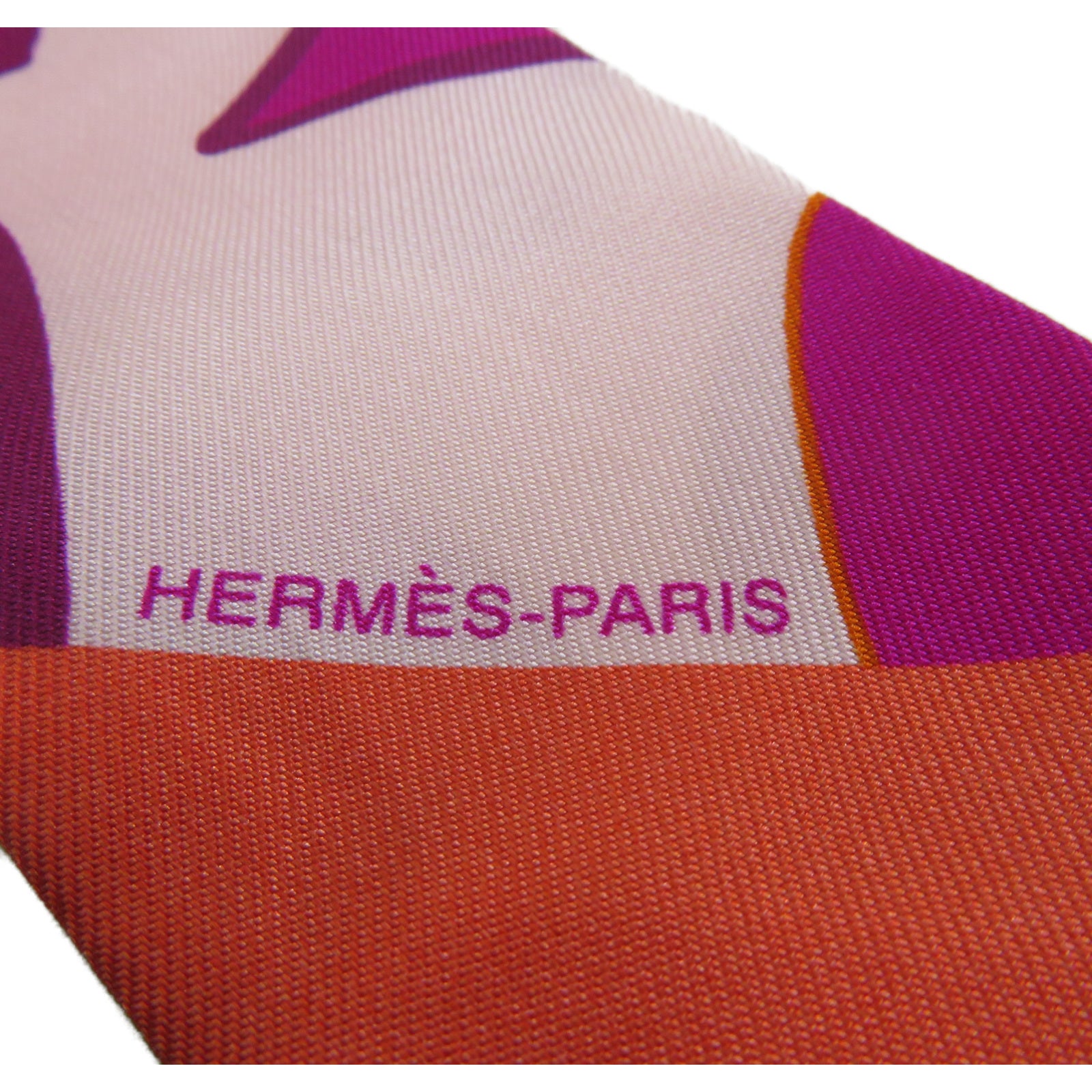 HERMES 【激減優惠】絲質Twilly絲巾紫色