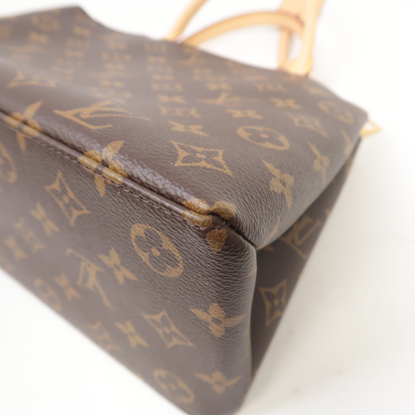LOUIS VUITTON Monogram Petit Palais金扣手挽肩背兩用袋棕色