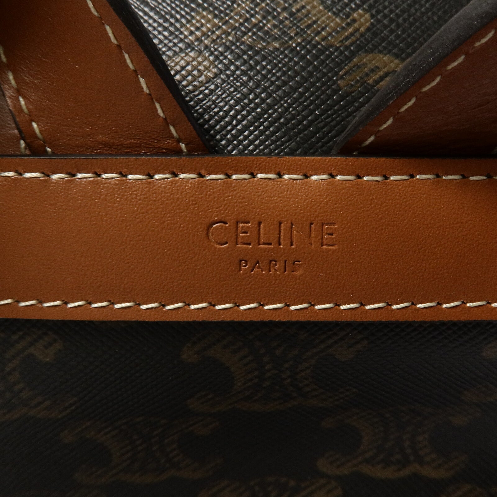 CELINE 塗層帆布Bonnie Triomphe Backpack背包