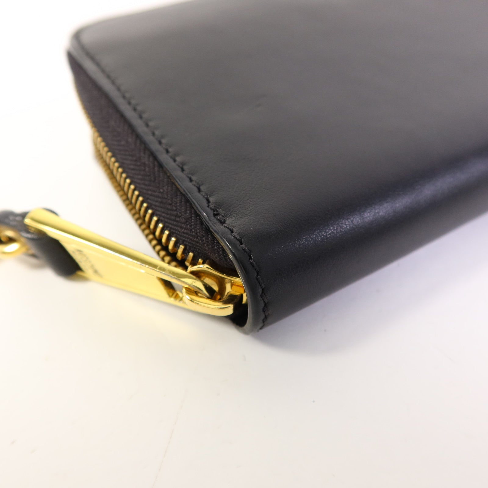 MOSCHINO 【激減優惠】牛皮皮革Zip Long Wallet金扣長錢包